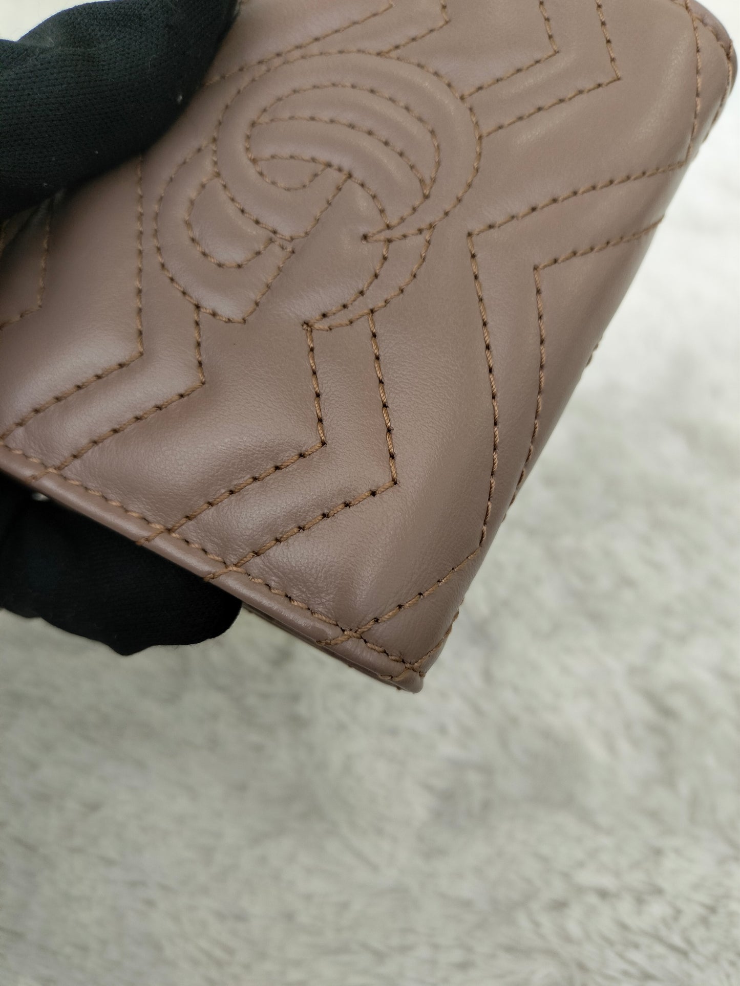 Gucci Card Case Wallet Marmont Dusty Pink GHW