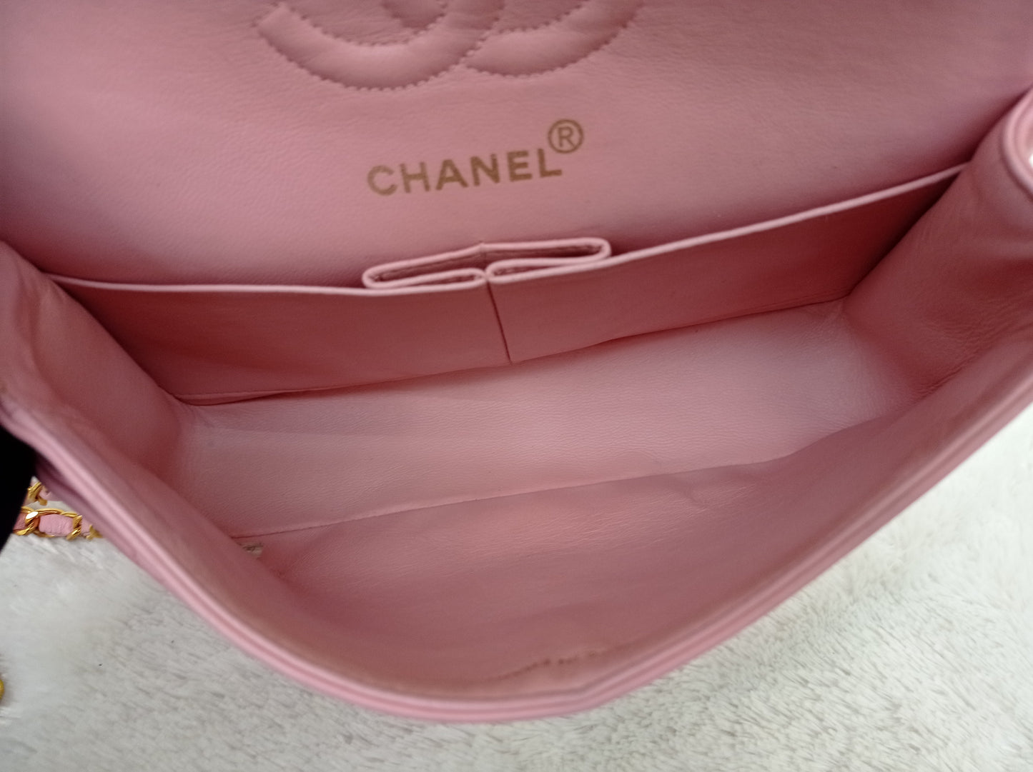 Chanel Small Lamb Pink Vintage GHW DF #4