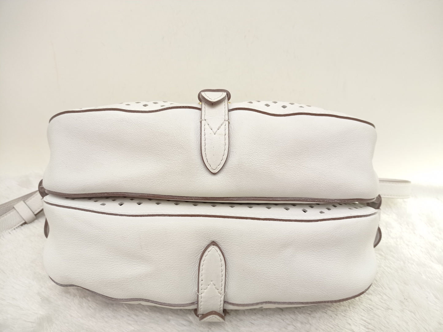 LV Saumur Perforated Limited Edition White Flore