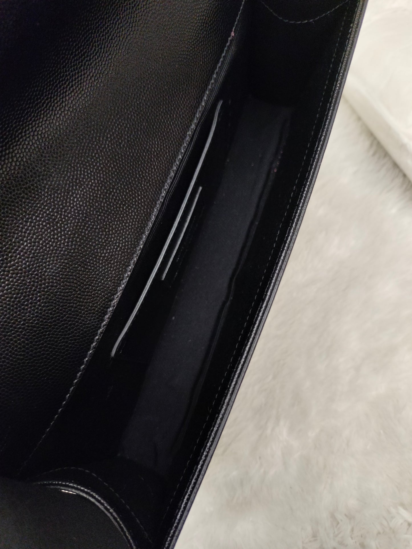 YsL Kate Cassandre Clutch Studded Grained Black SHW 2014