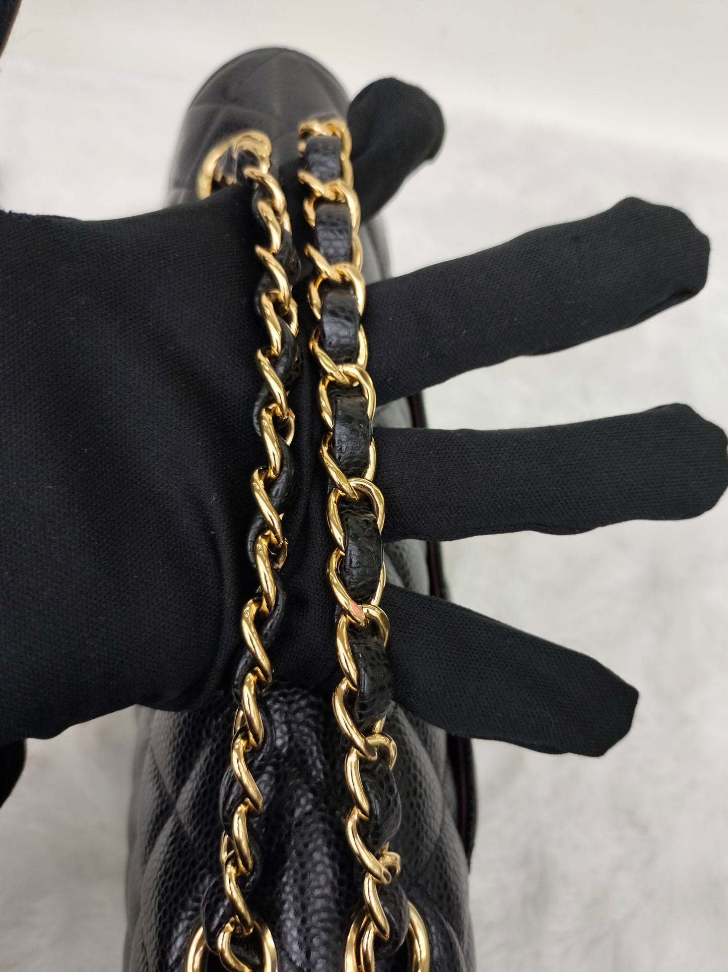 Chanel Medium Caviar Black GHW DF #29