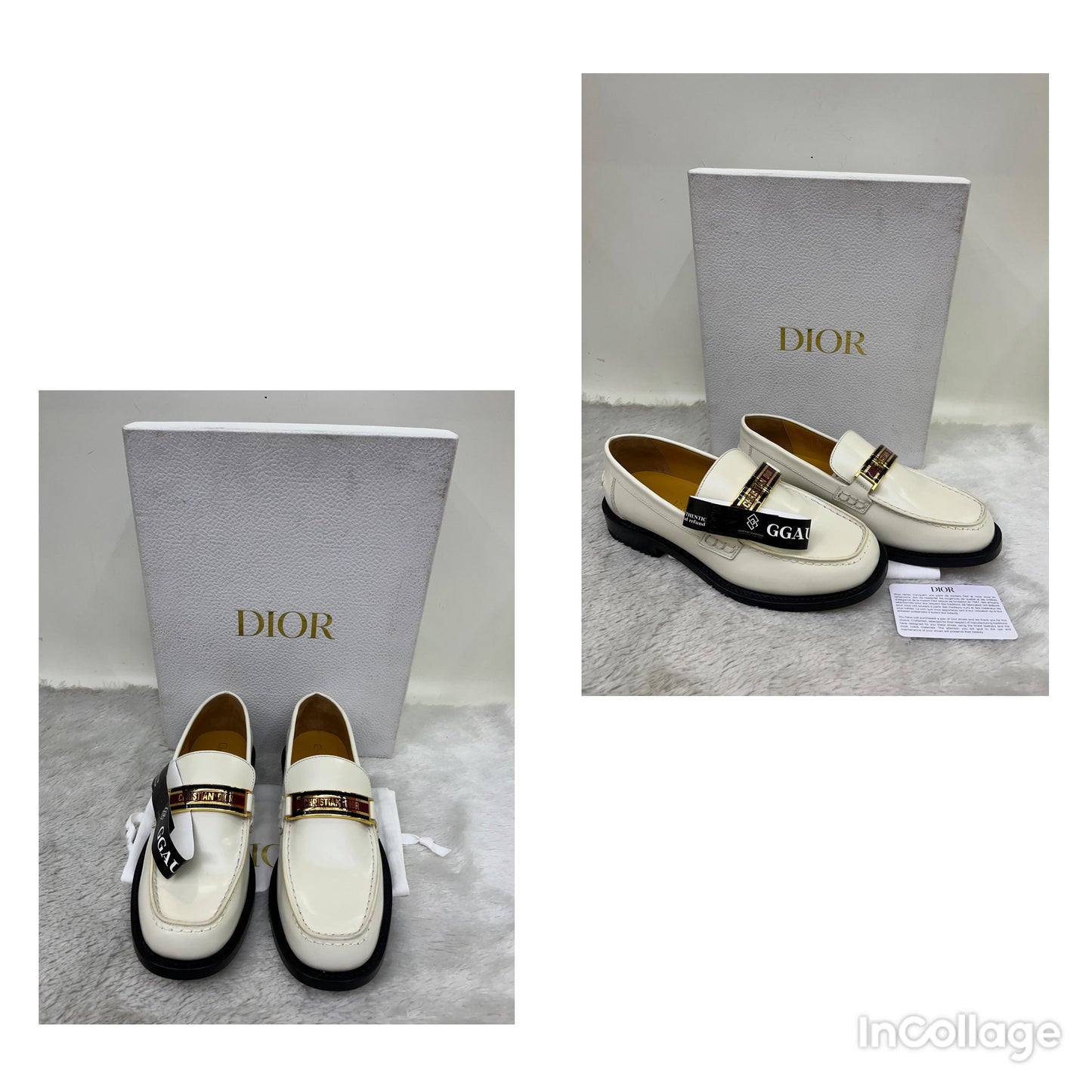 *Like New* Dior Code Loafers White Size 37