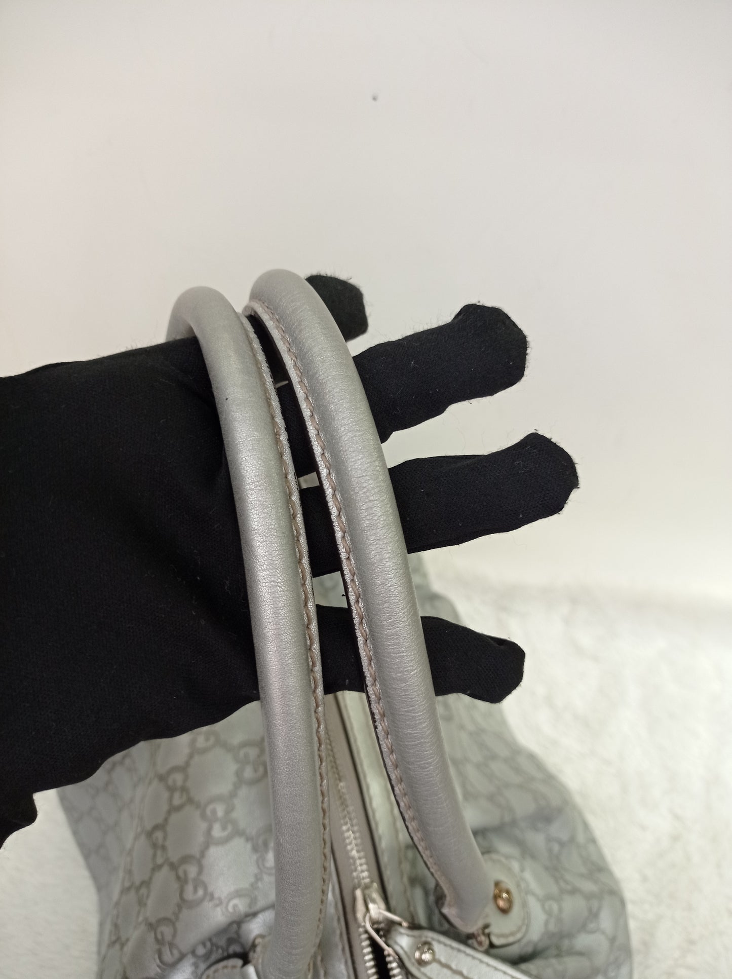 Gucci Boston Borsa Sukey Metallic Silver SHW