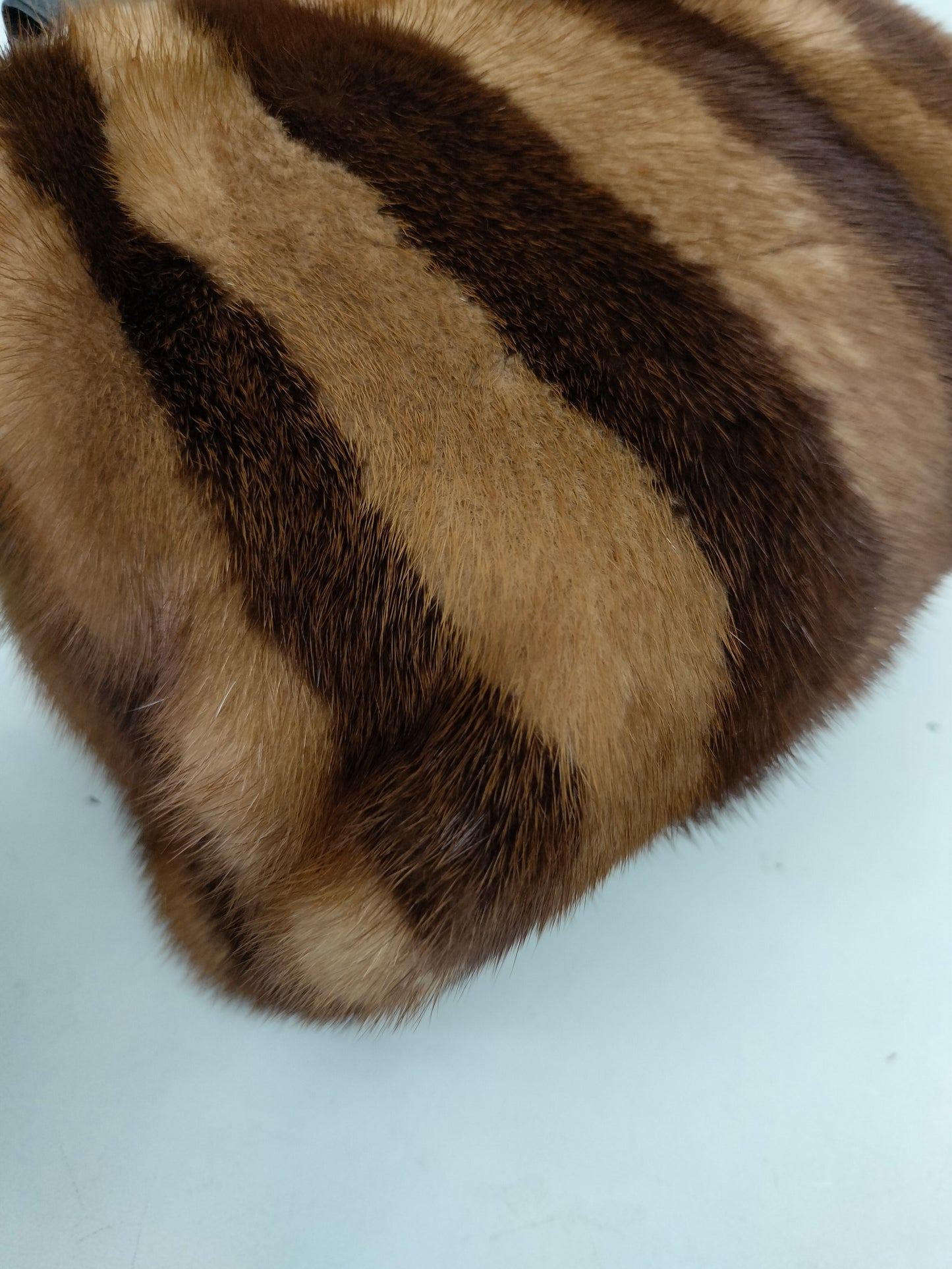 Fendi Peekaboo Mini Fur Black Brown GHW