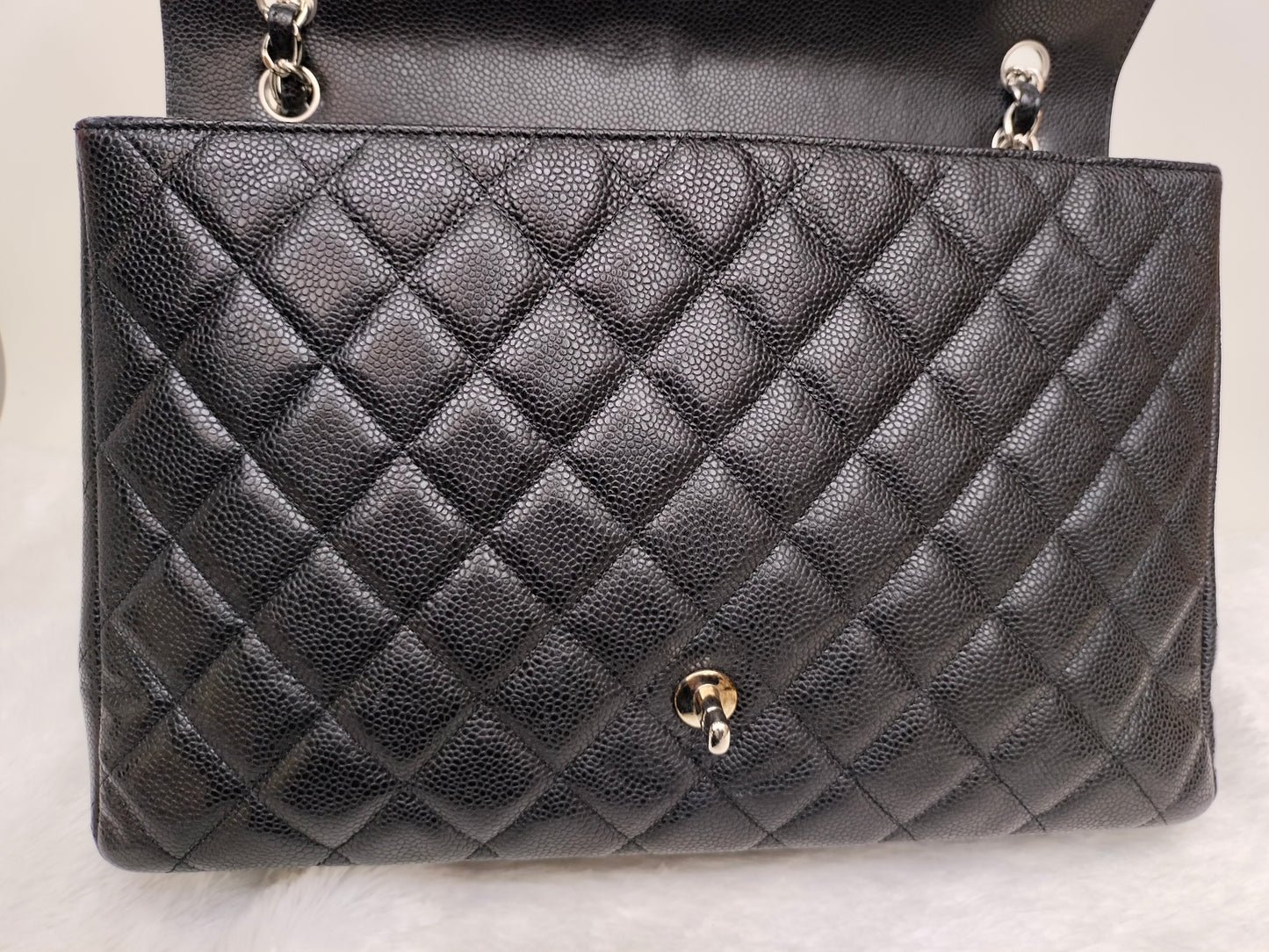 Chanel Maxi Caviar Black SHW SF #13