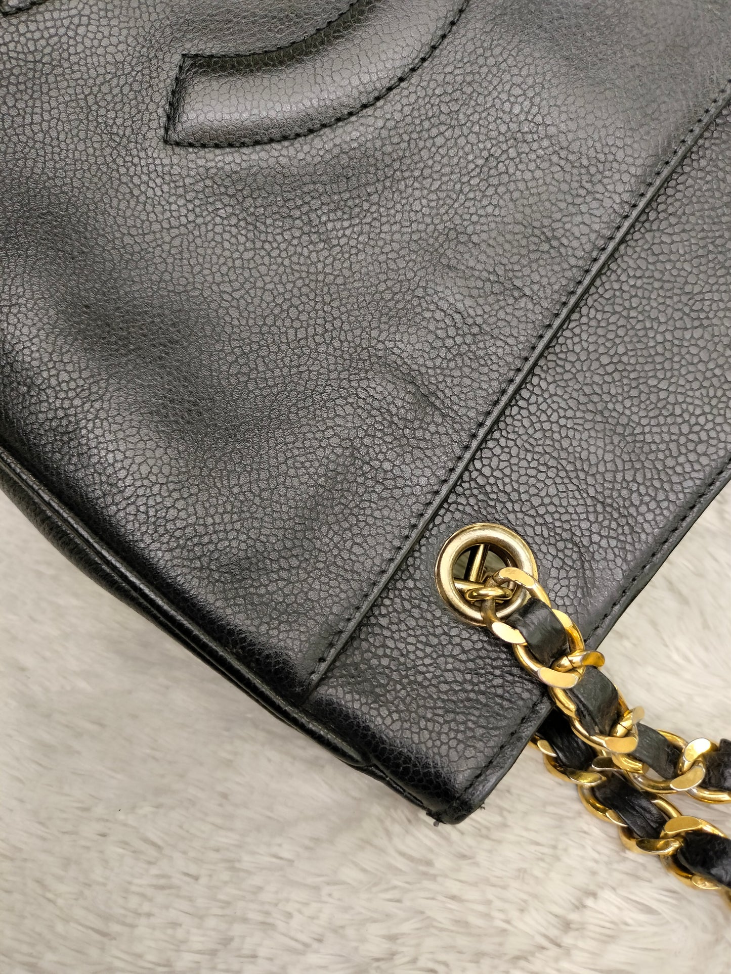 Chanel Timeless Tote Shoulder Caviar Calfskin Black GHW (broken holo)