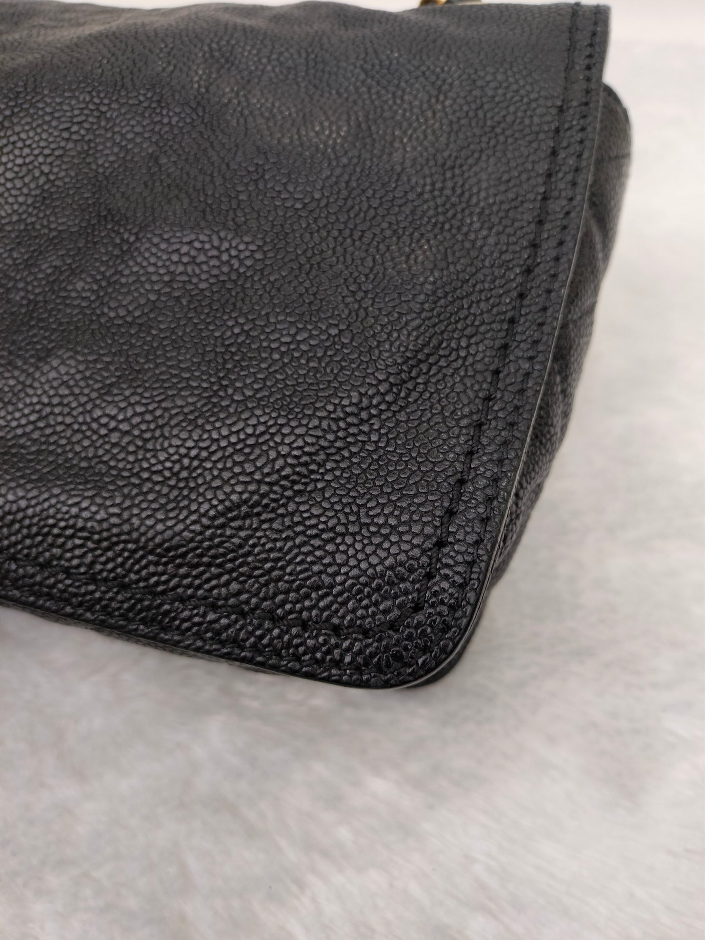 Chanel Mademoiselle Medium Lock Flap Caviar Black GHW #16