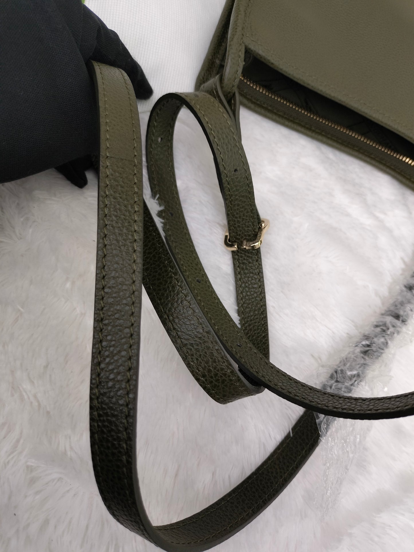 Longchamp Le Foulonne Crossbody Khaki GHW