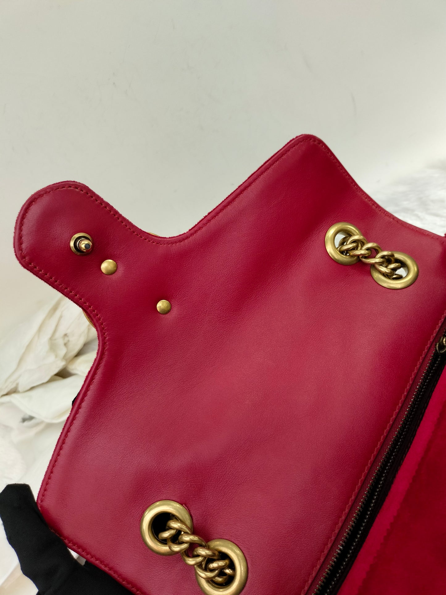 Gucci Marmont Small Velvet Red GHW 2018