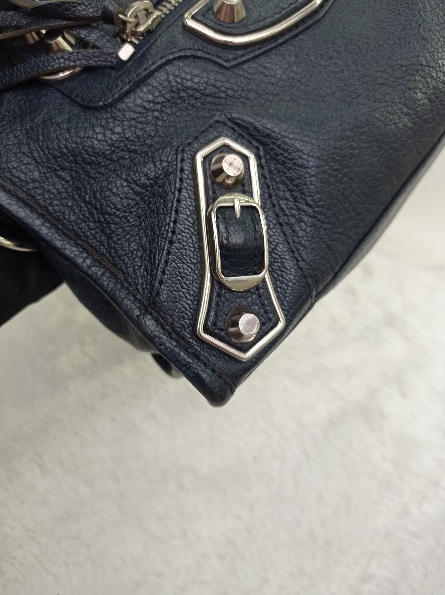 Balenciaga Mini City Edge Navy SHW