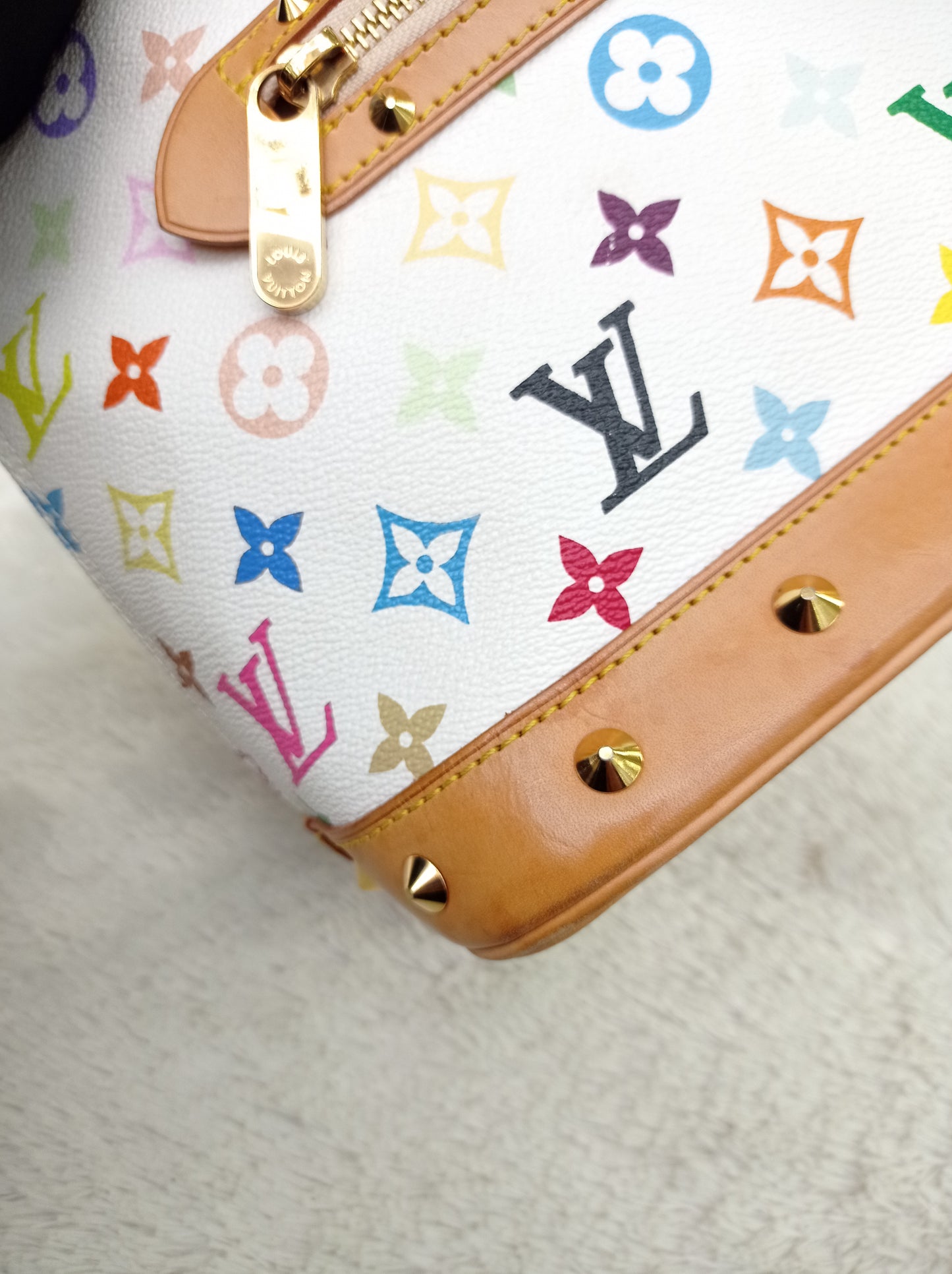 LV Alma PM Multicolour White
