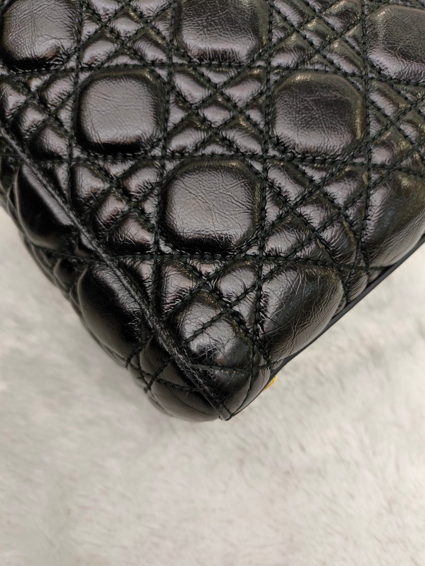 Lady Dior Medium Calfskin Cannage Black GHW 2018
