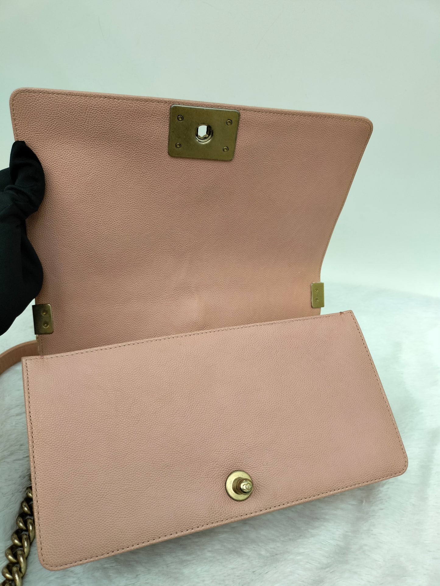 Chanel Boy 25 Caviar Salmon GHW #25