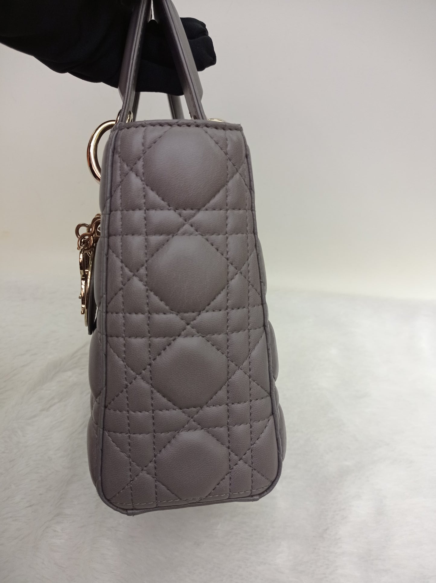 Lady Dior Small Lamb Grey GHW 2018