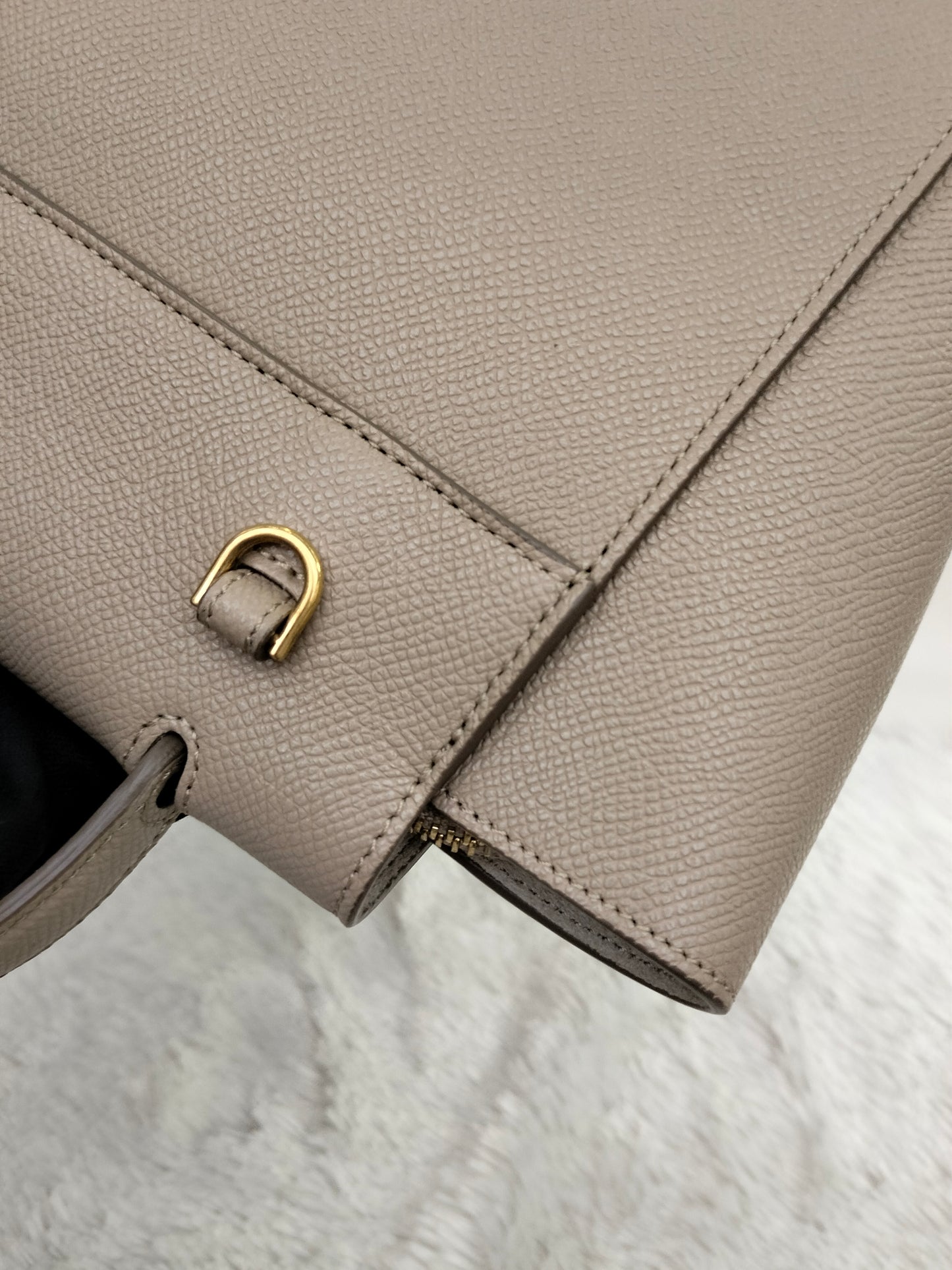Celine Nano Belt Grained Light Taupe GHW 2019