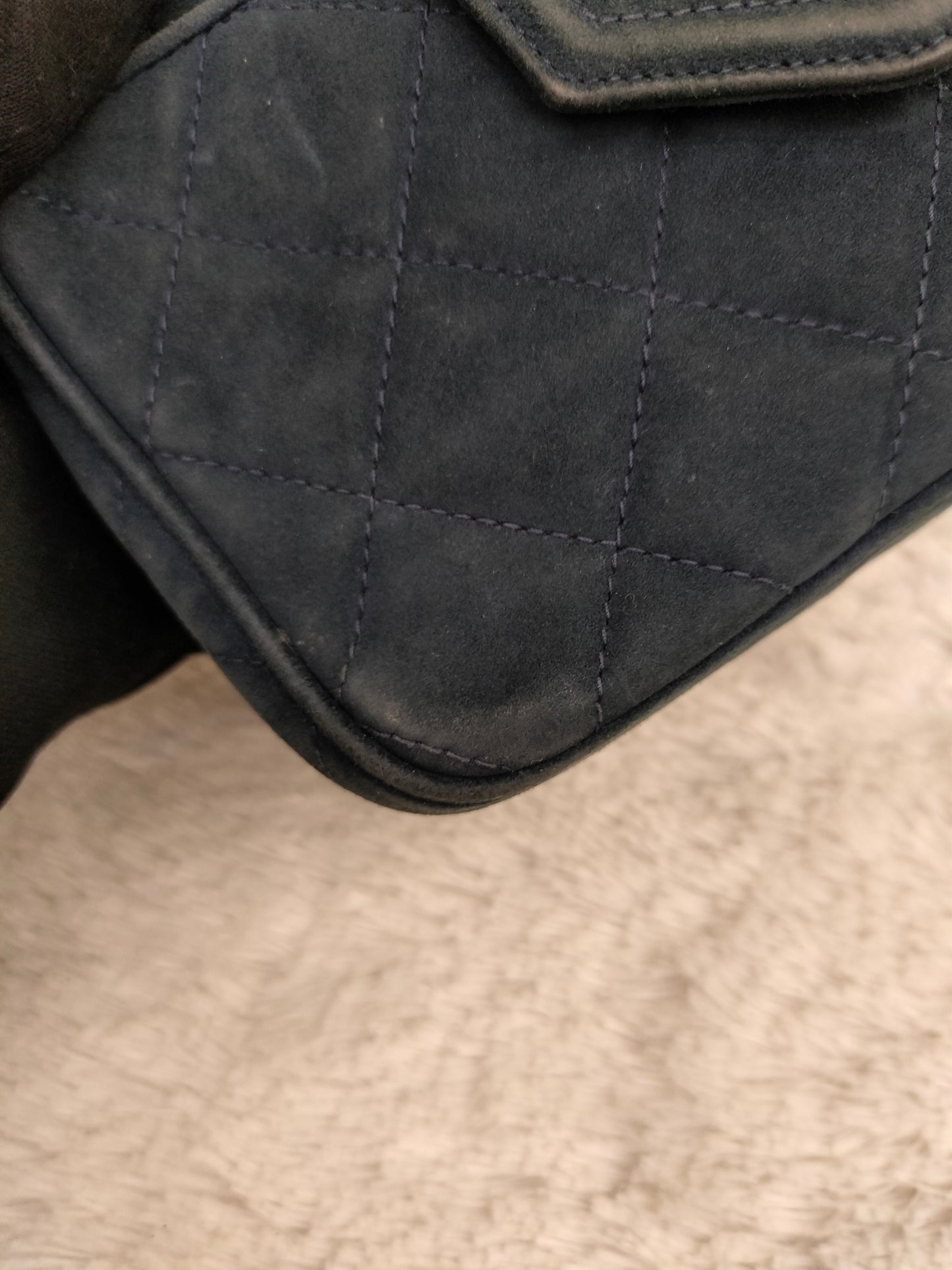 Chanel Mini Camera Suede Navy GHW #1