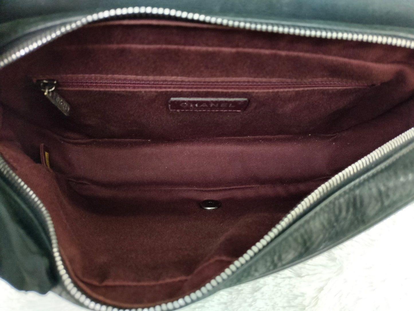 Chanel Day Trip Flap Calfskin Black RHW #22