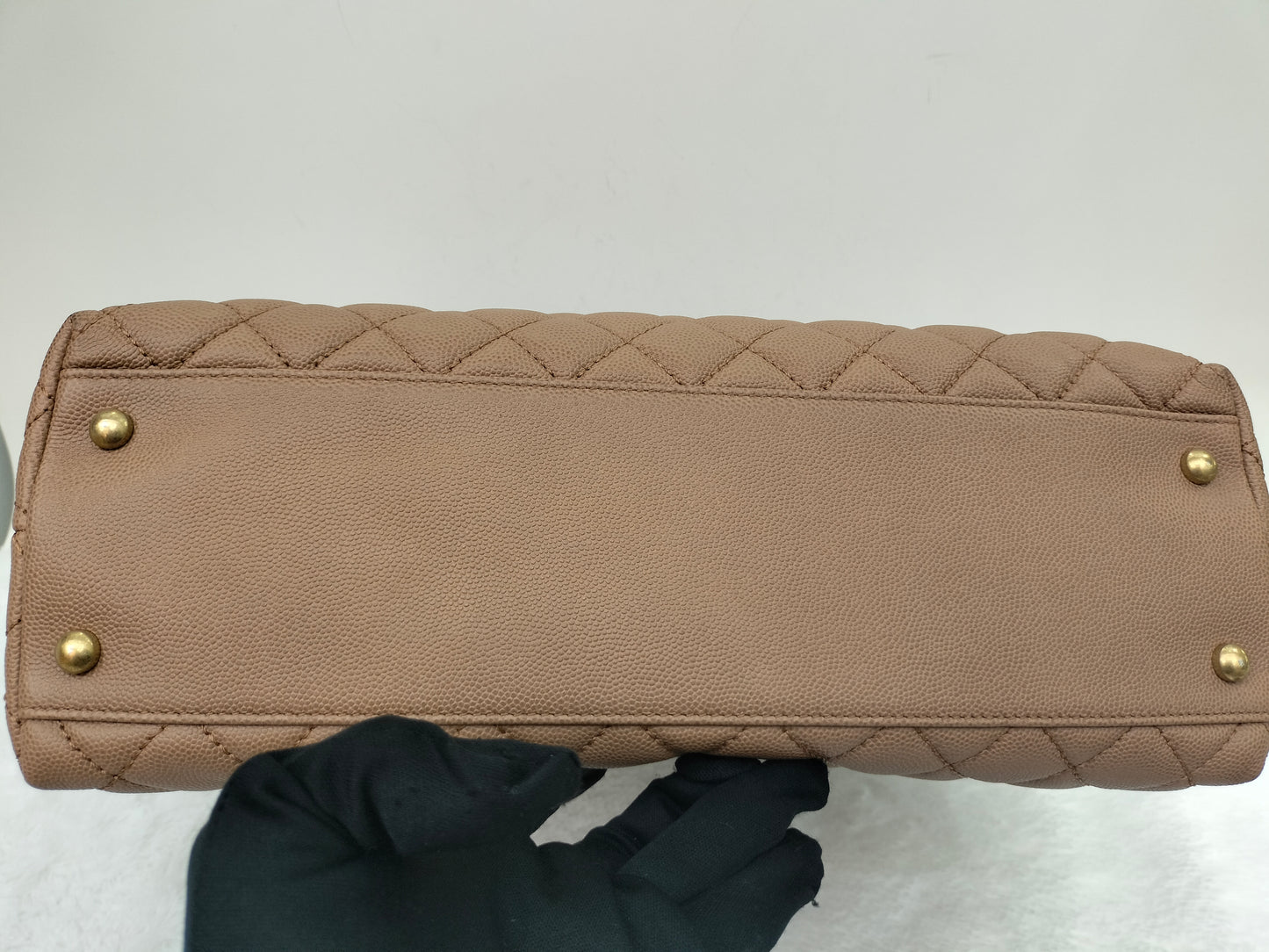 Chanel Coco Handle Large Caramel Handle Lizard GHW #24