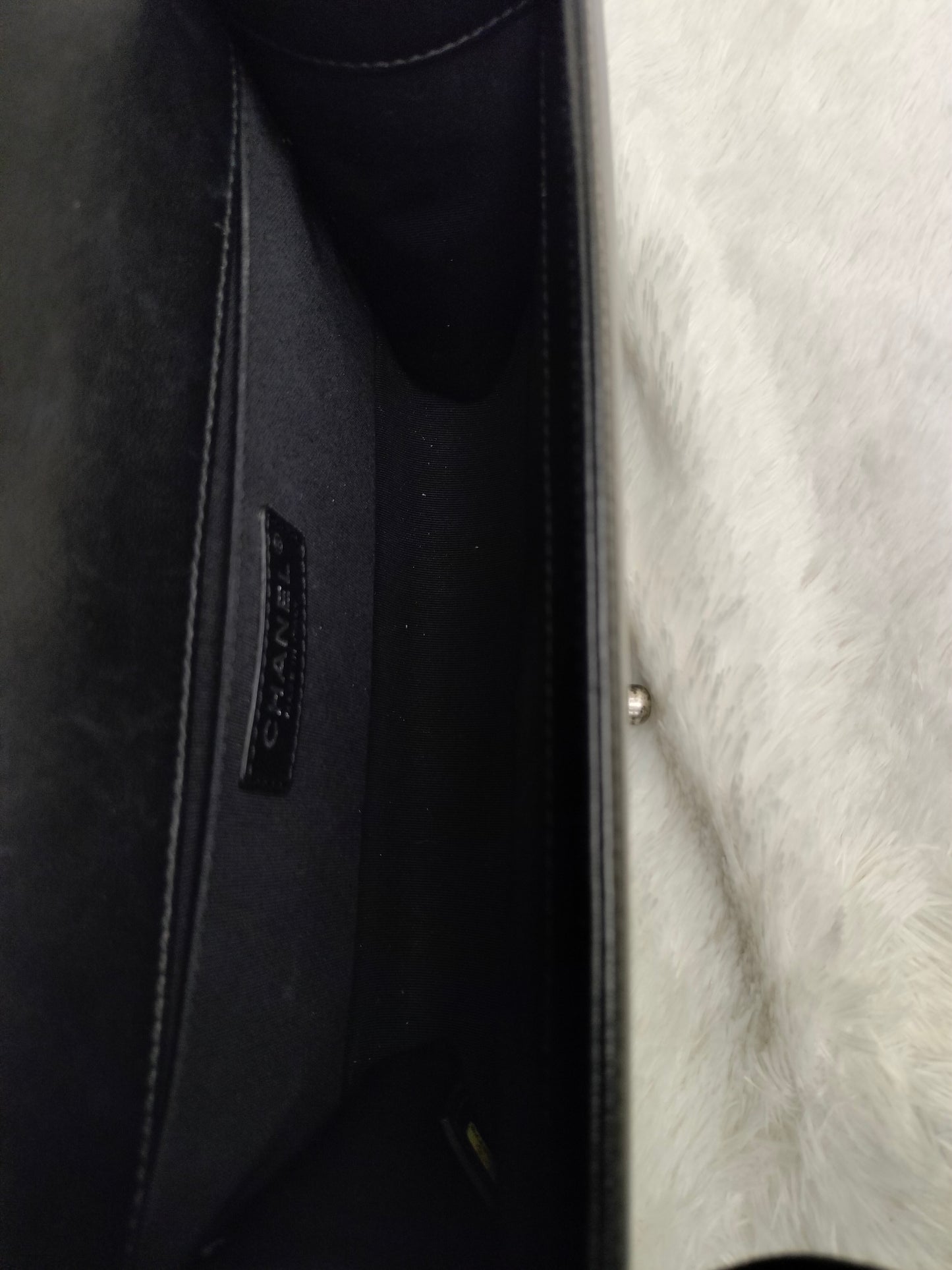 Chanel Boy 25 Lamb Black RHW #24