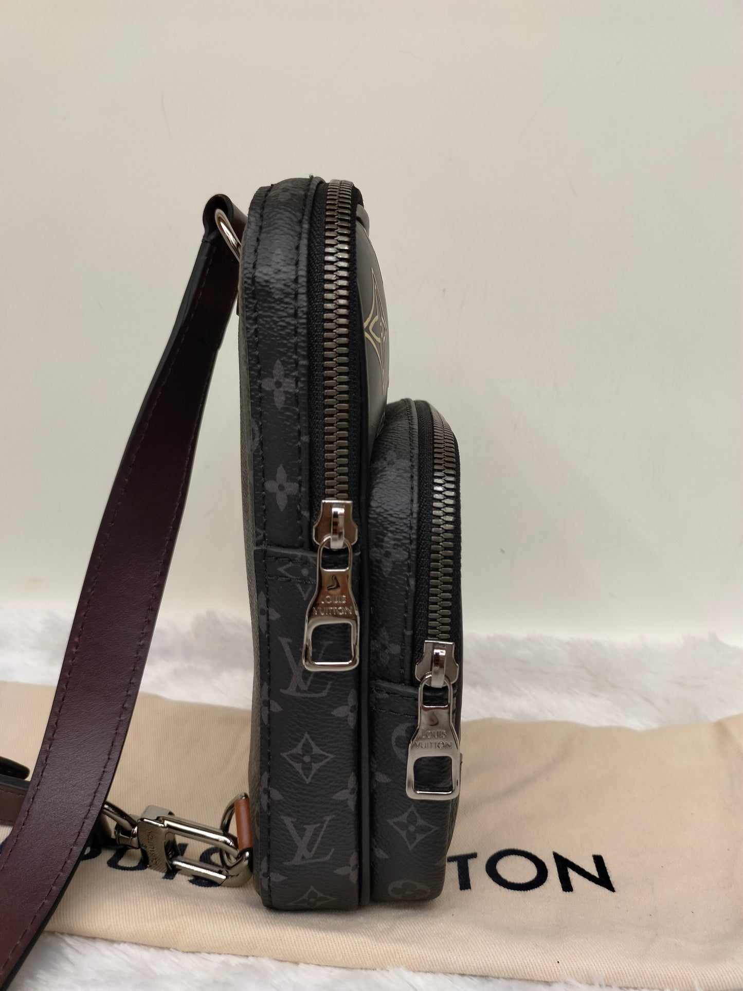 LV Amazone Sling Patchwork Monogram Eclipse Virgil Abloh 2020