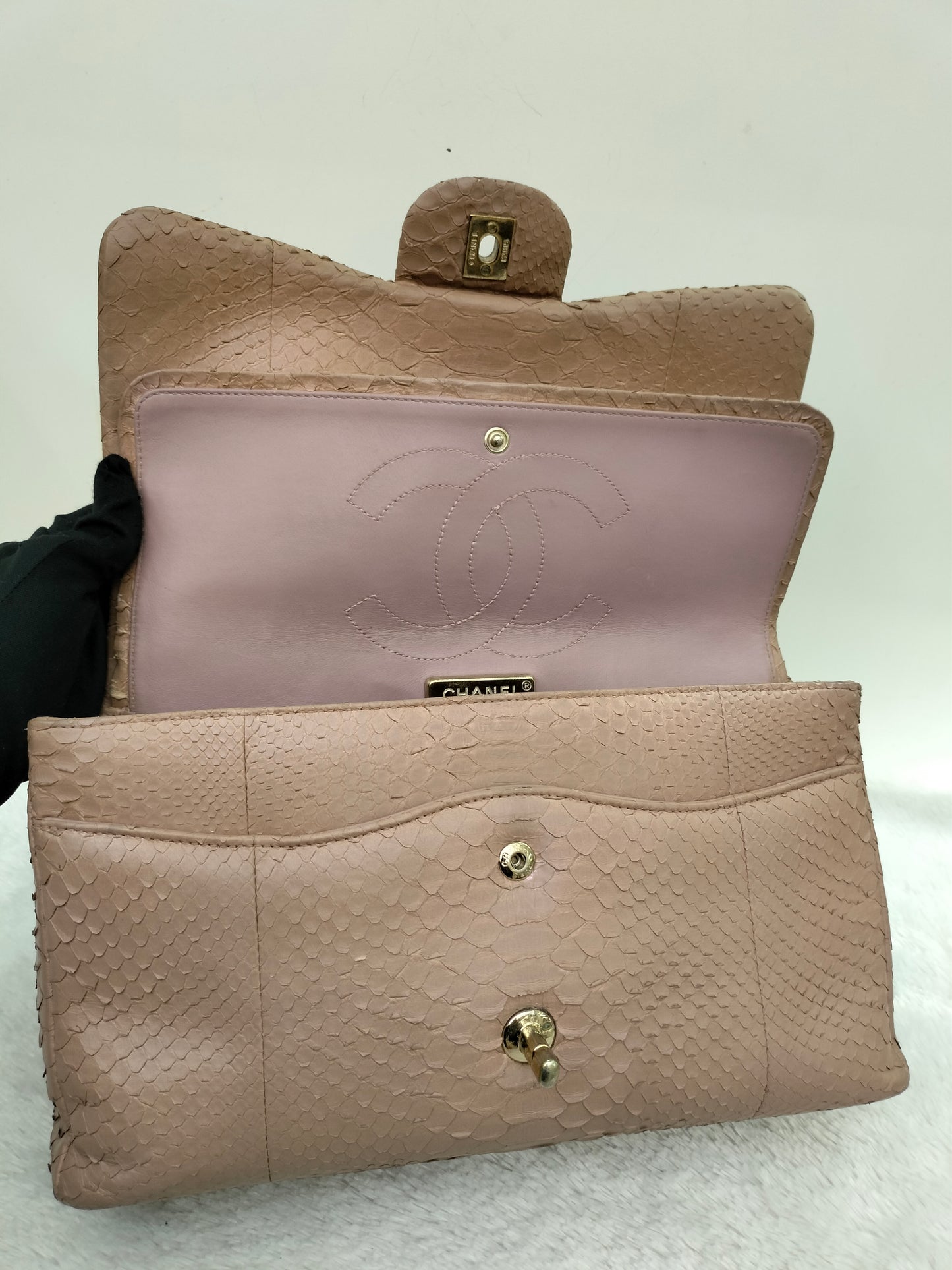 Chanel Jumbo Python Caramel GHW DF #18