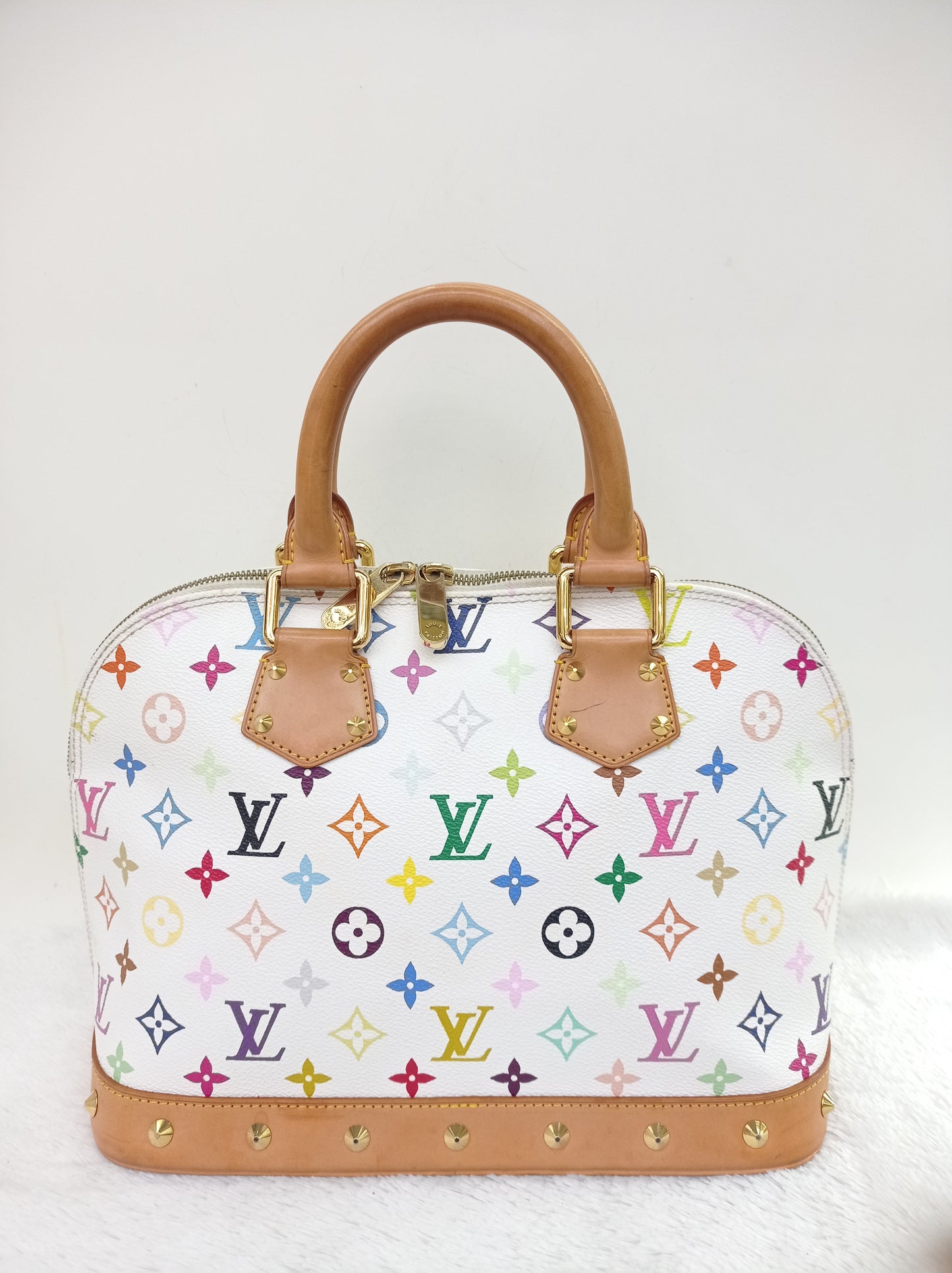 LV Alma PM Multicolour White