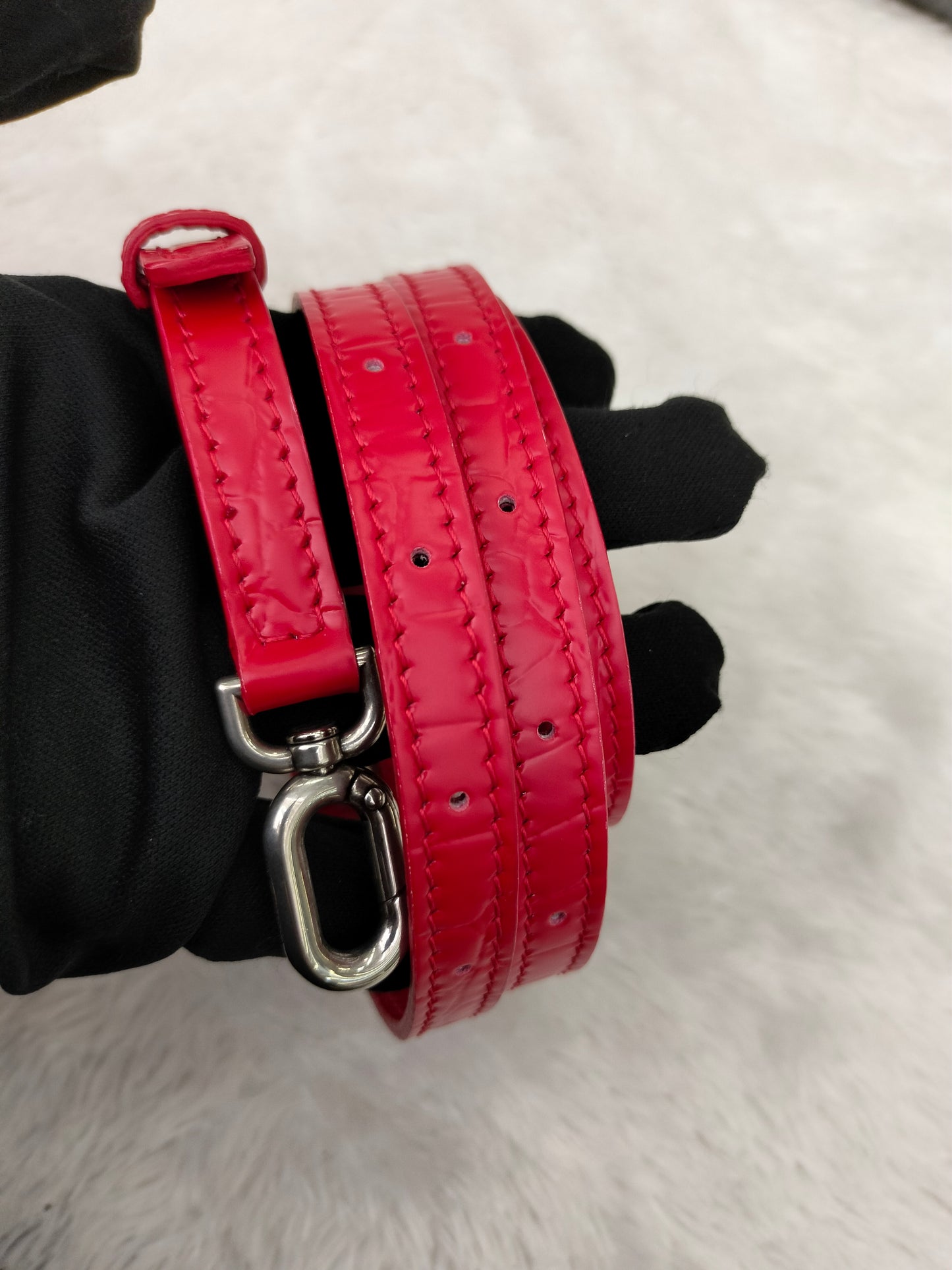Balenciaga Hourglass Small Top Handle Croco Red SHW 2021