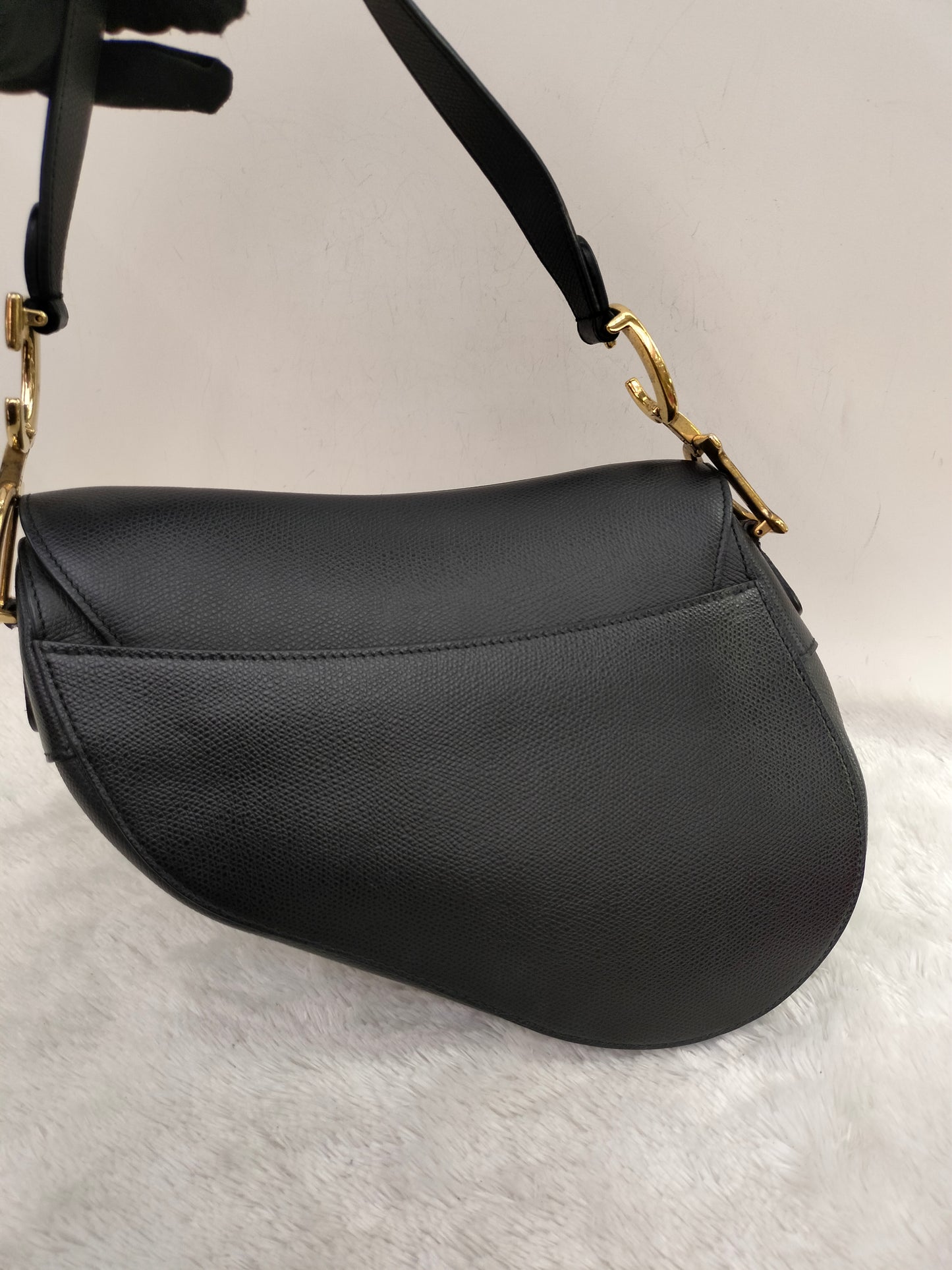 Dior Saddle Medium Grained Black GHW 2018