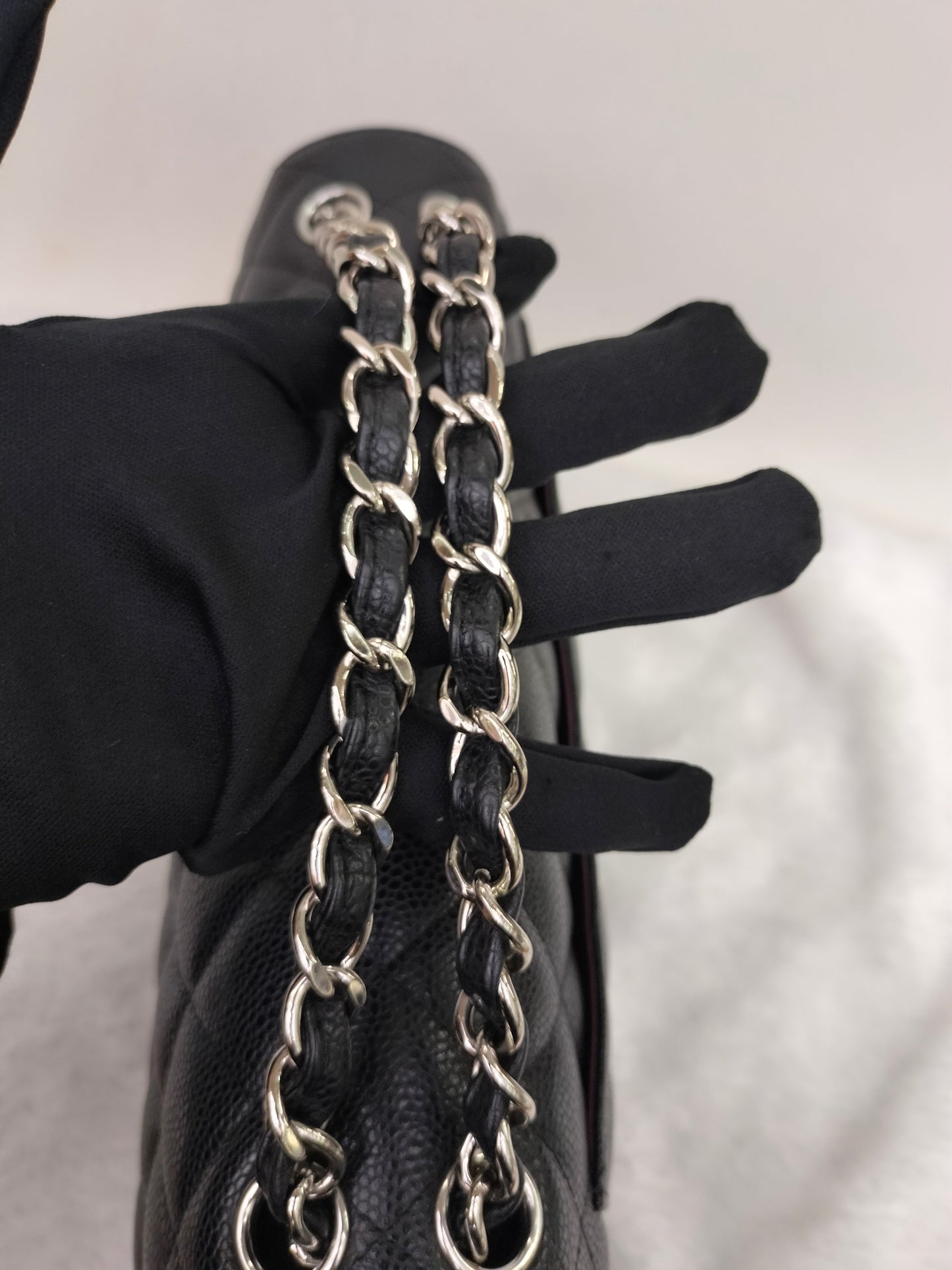 Chanel Jumbo Caviar Black SHW DF #18