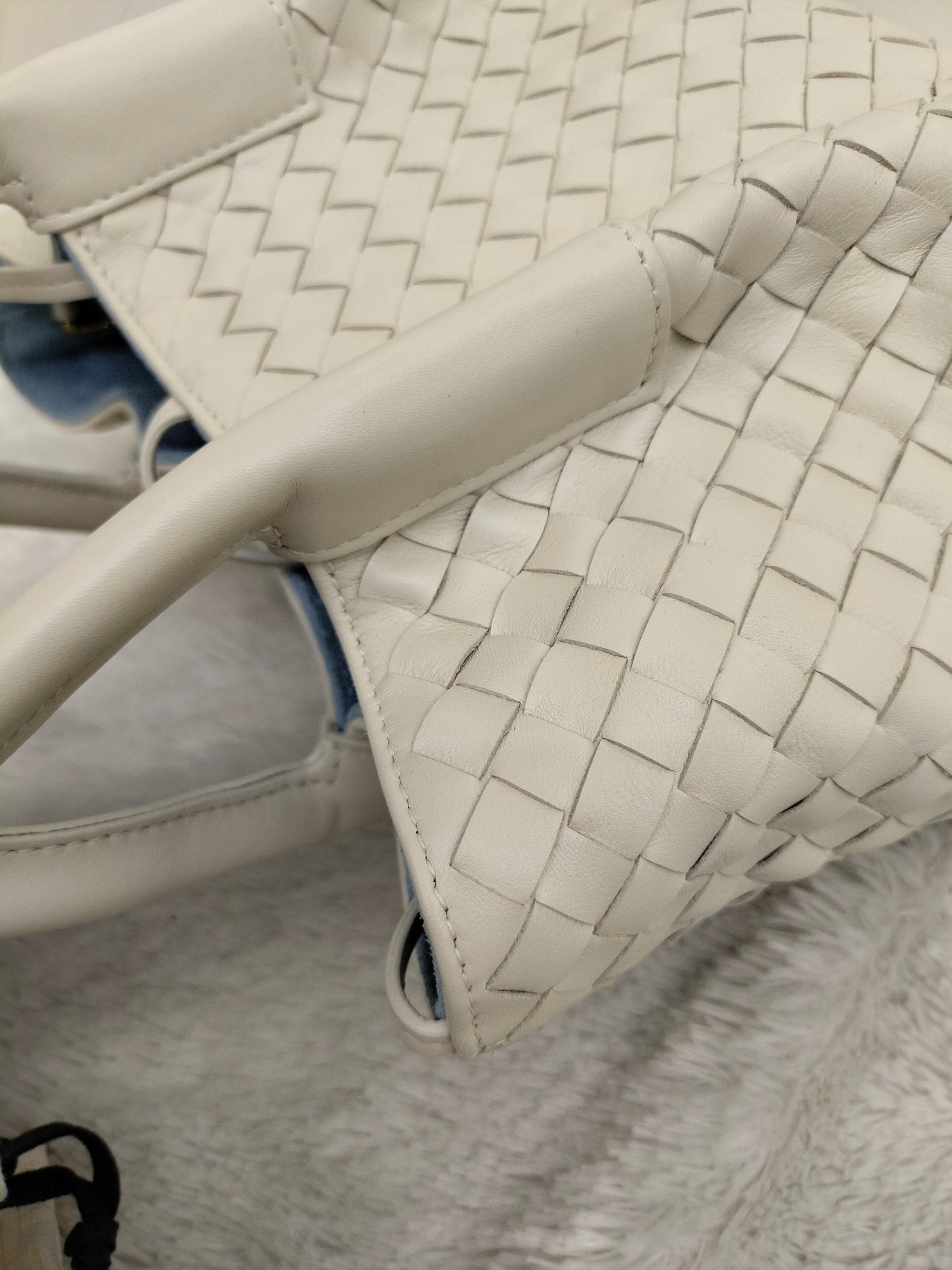 *NEW* Bottega Veneta Small Pinacoteca Tote Sea Salt Ice GHW
