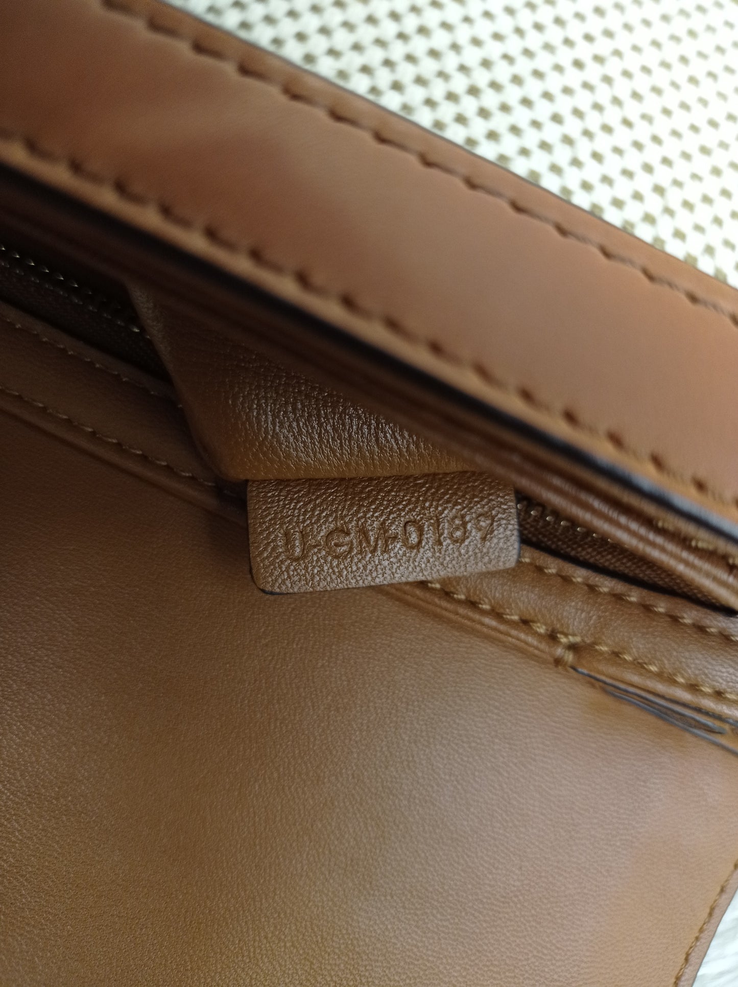 Celine Triomphe Canvas White Tan GHW 2019