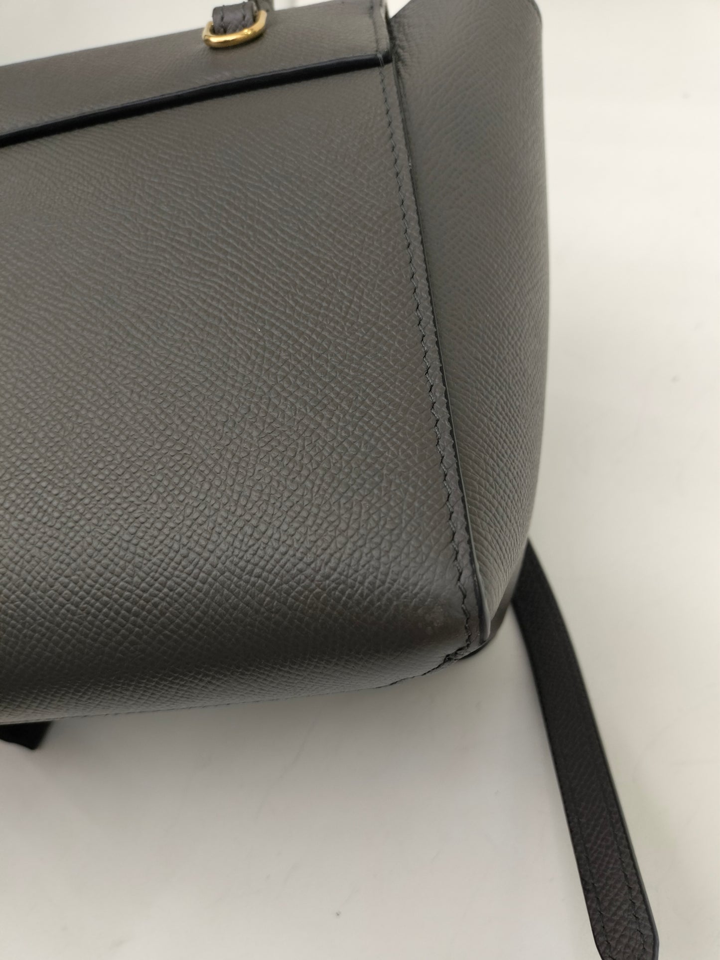 Celine Nano Belt Grained Grey GHW 2022