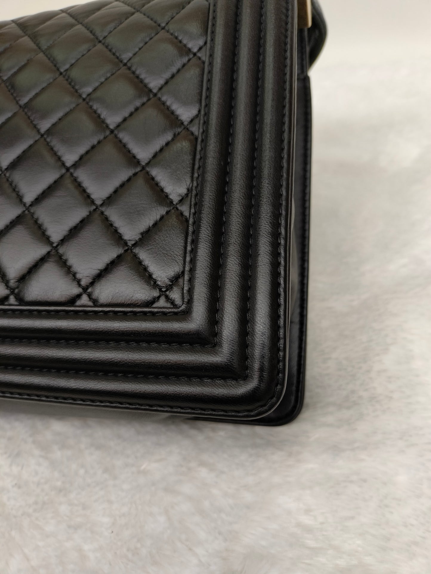 Chanel Boy 28 Calfskin Black RGHW #19