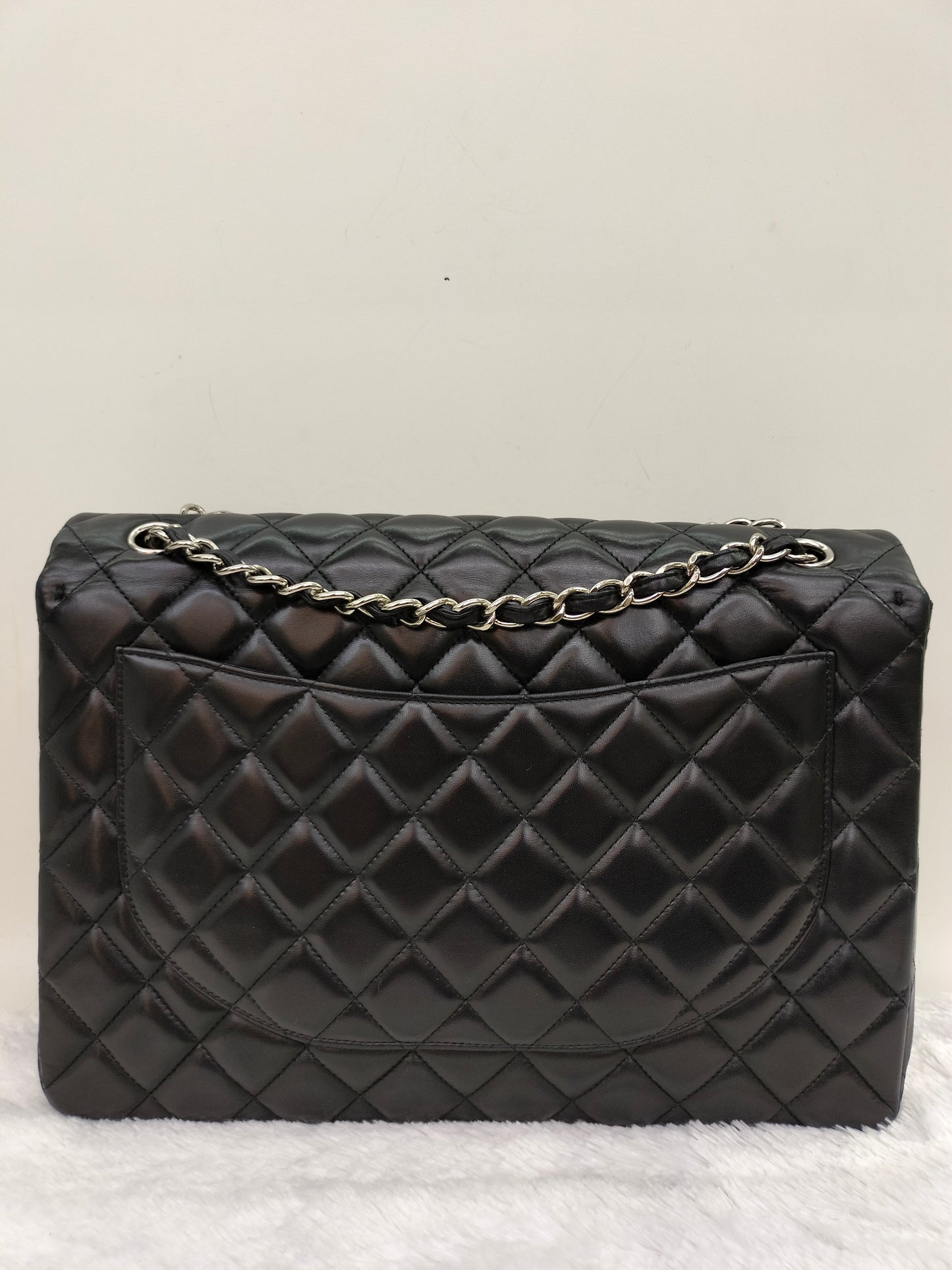 Chanel Maxi Lamb Black SHW SF #13