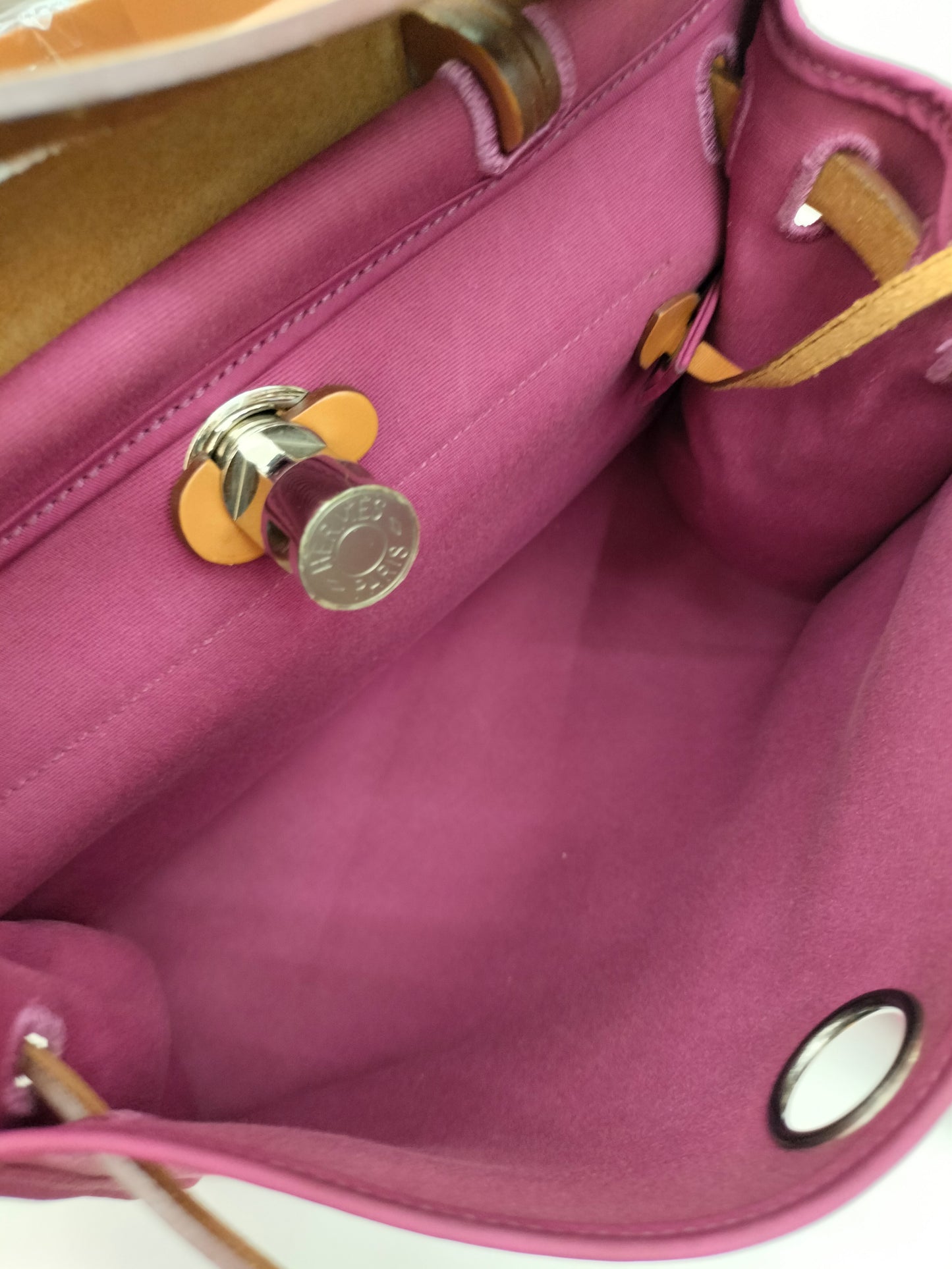 HB31 Zip Canvas Rose Purple Flap Brown PHW #R square
