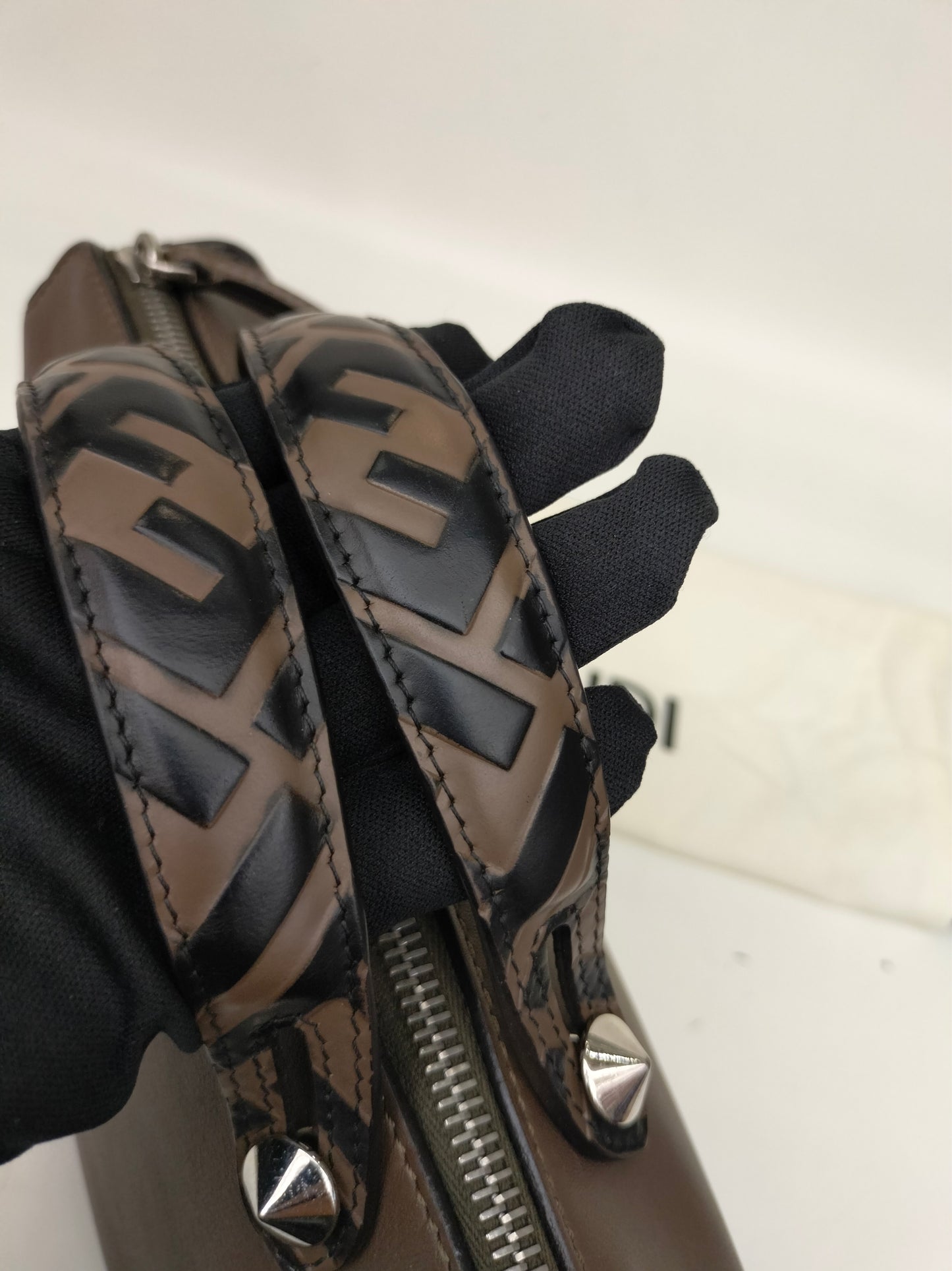 Fendi BTW Medium Maya Brown Handle FF SHW