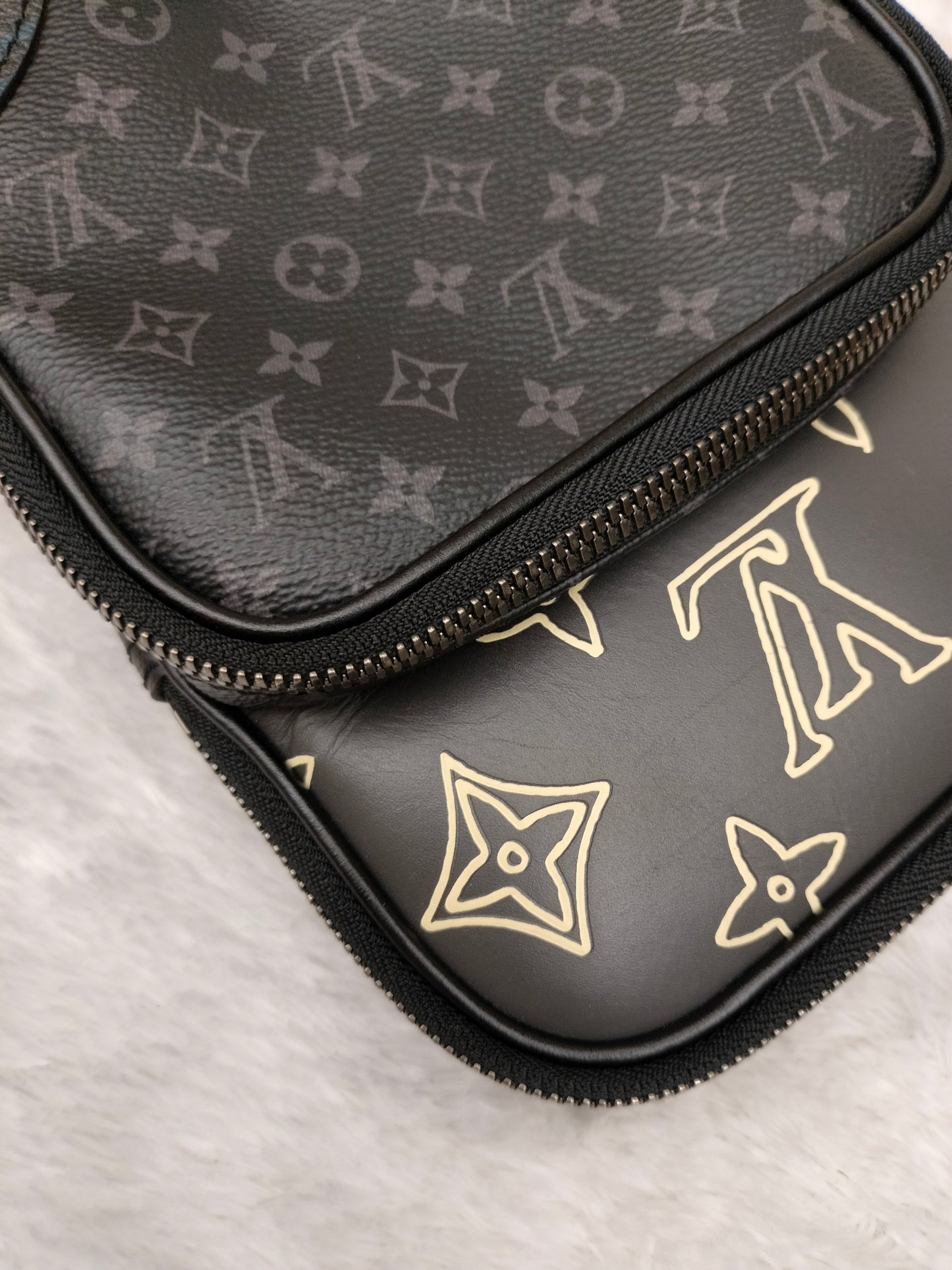 LV Amazone Sling Patchwork Monogram Eclipse Virgil Abloh 2020