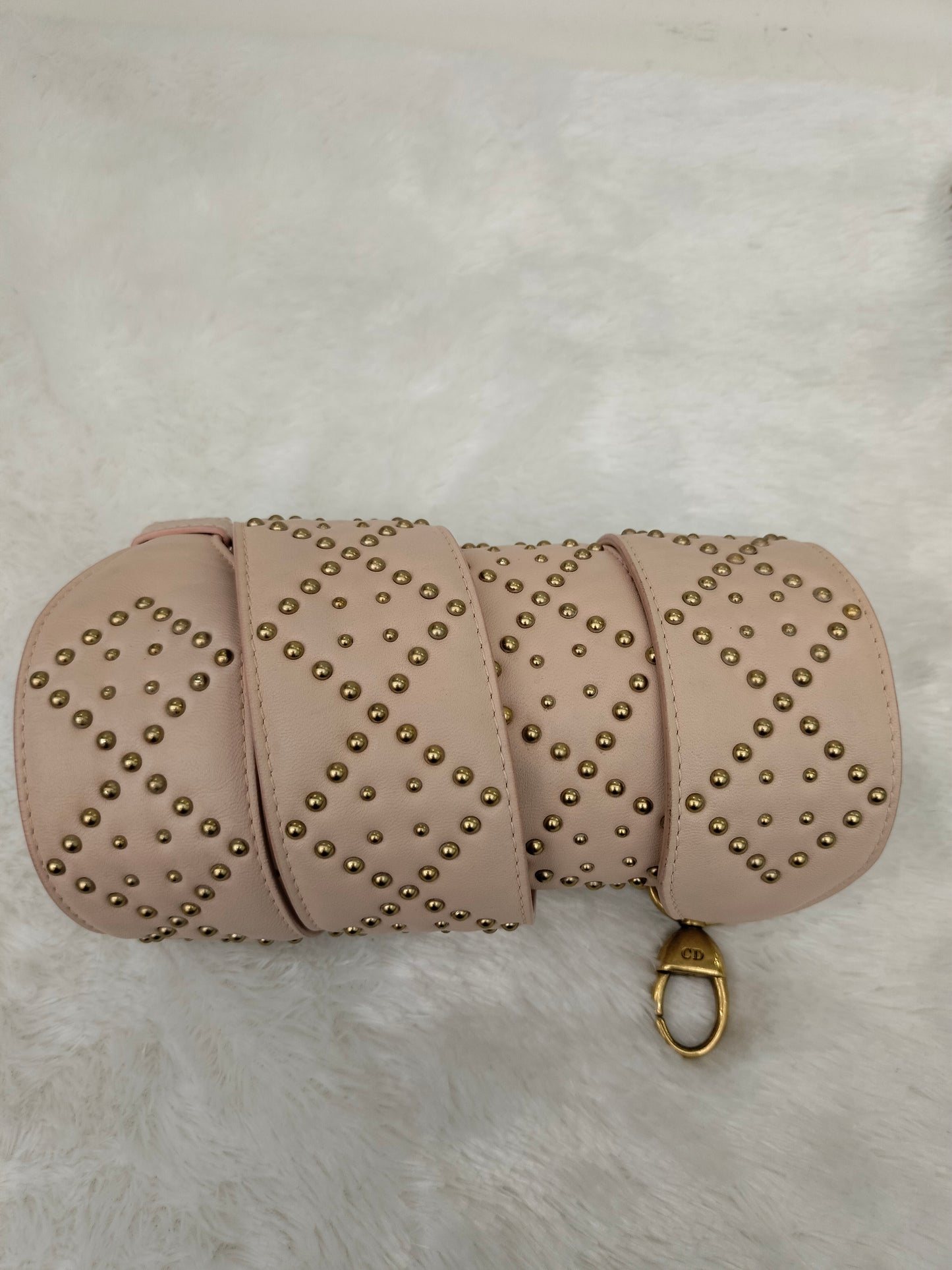 Lady Dior Mini Supple Studded Soft Pink GHW 2017
