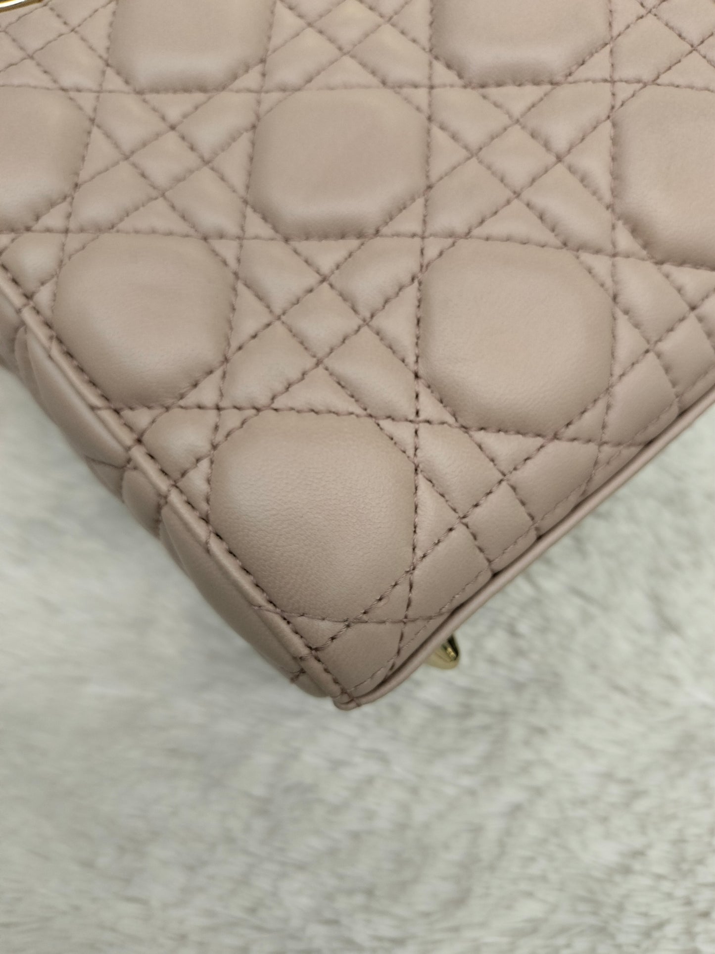 Lady Dior Small Lamb Taupe GHW 2017