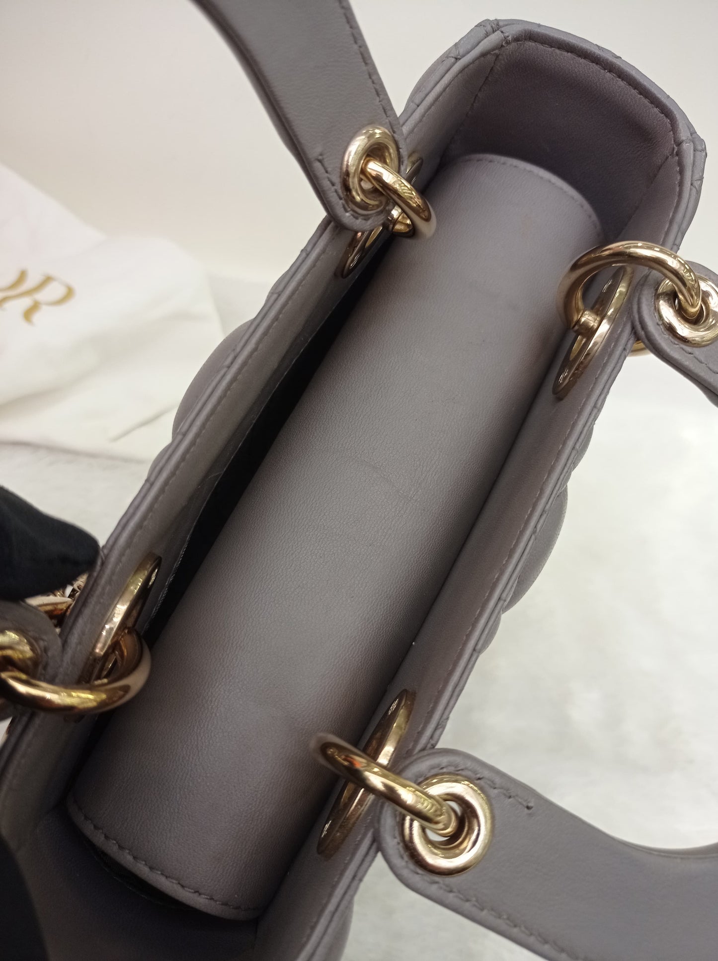 Lady Dior Small Lamb Grey GHW 2018