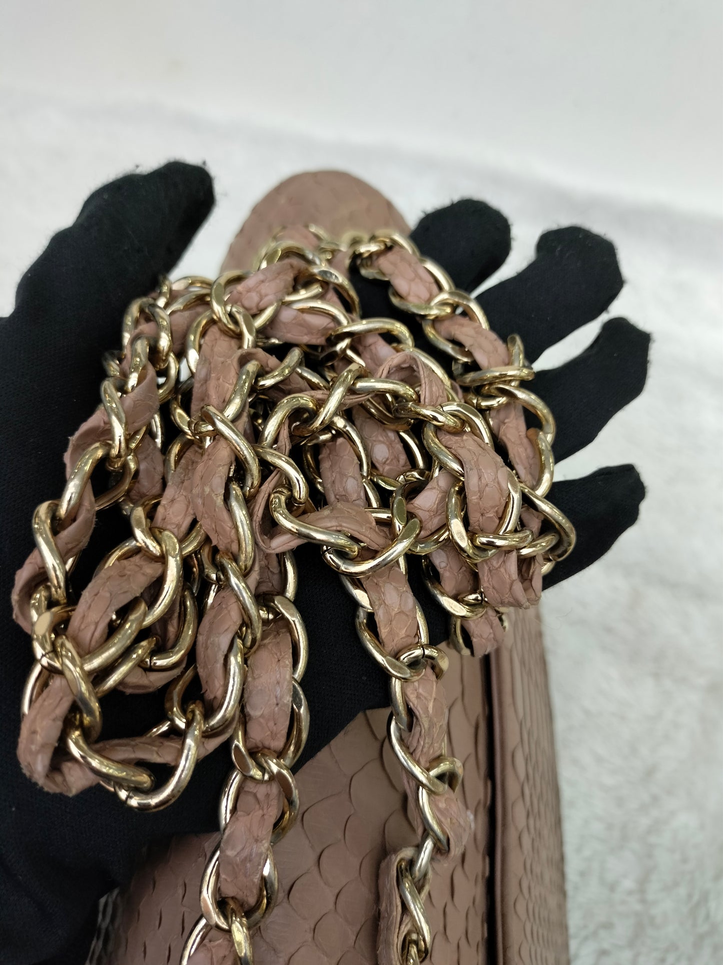 Chanel Jumbo Python Caramel GHW DF #18