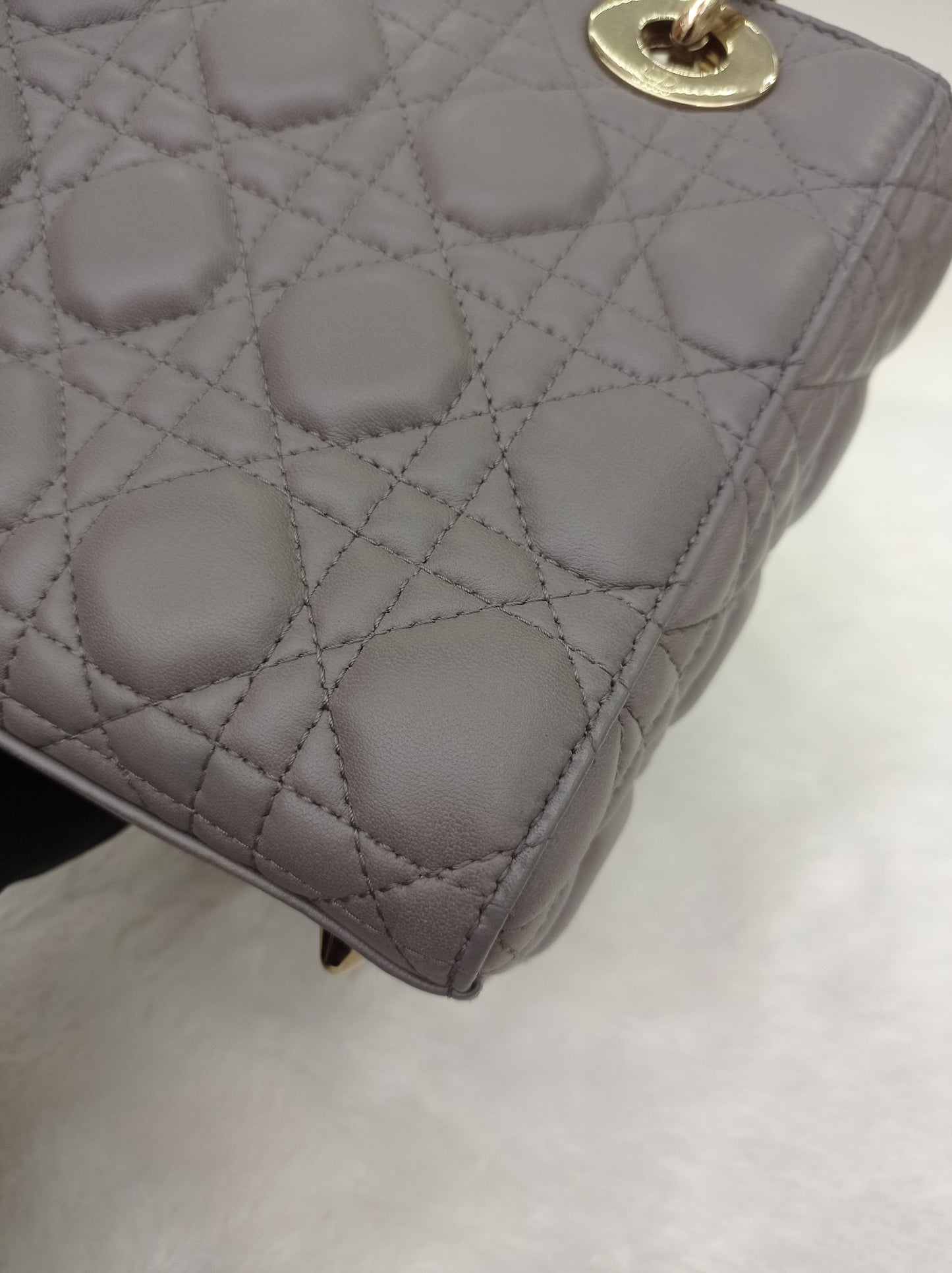 Lady Dior Small Lamb Grey GHW 2018