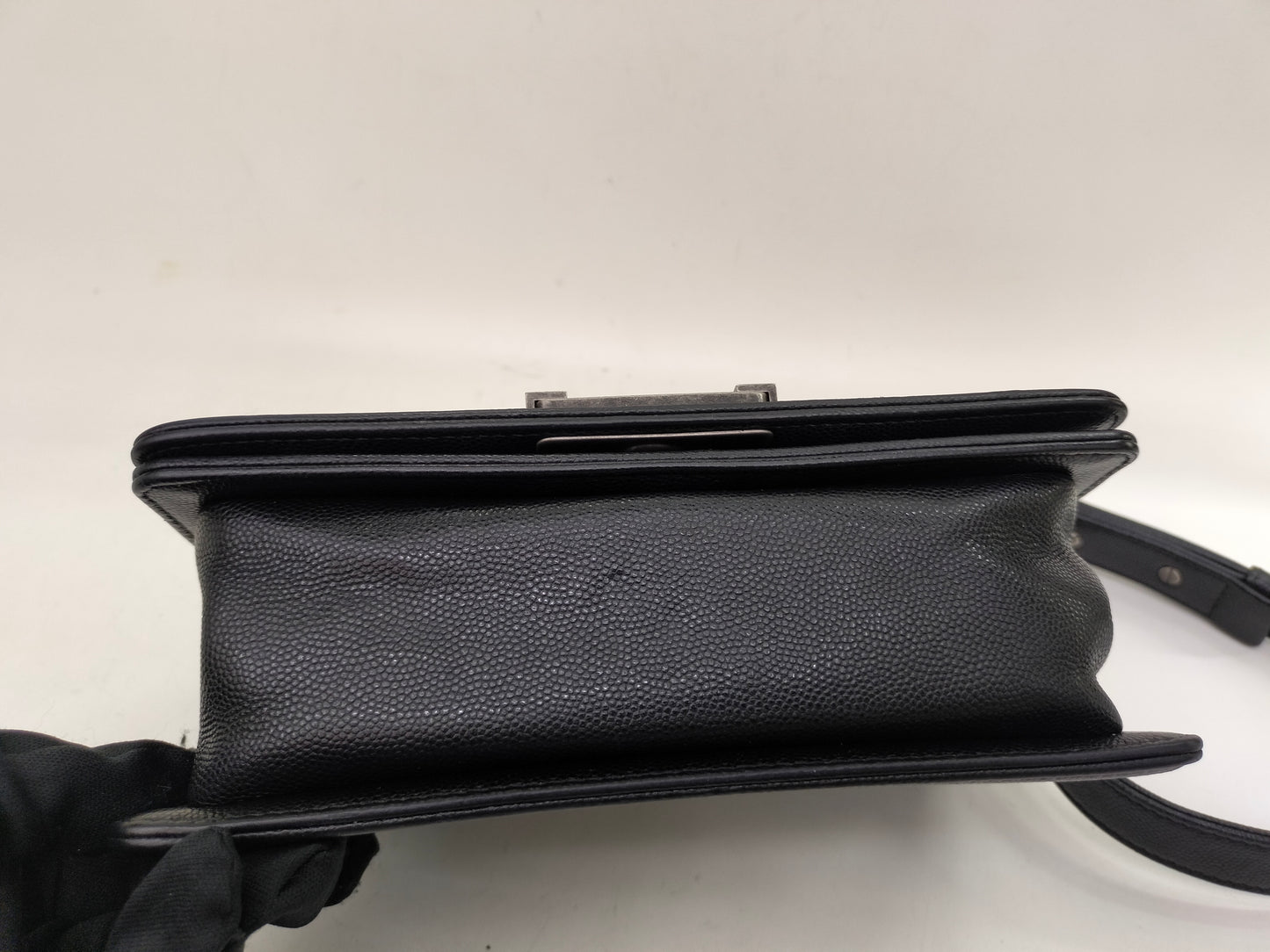 Chanel Boy 20 Chevron Caviar Black RHW #24