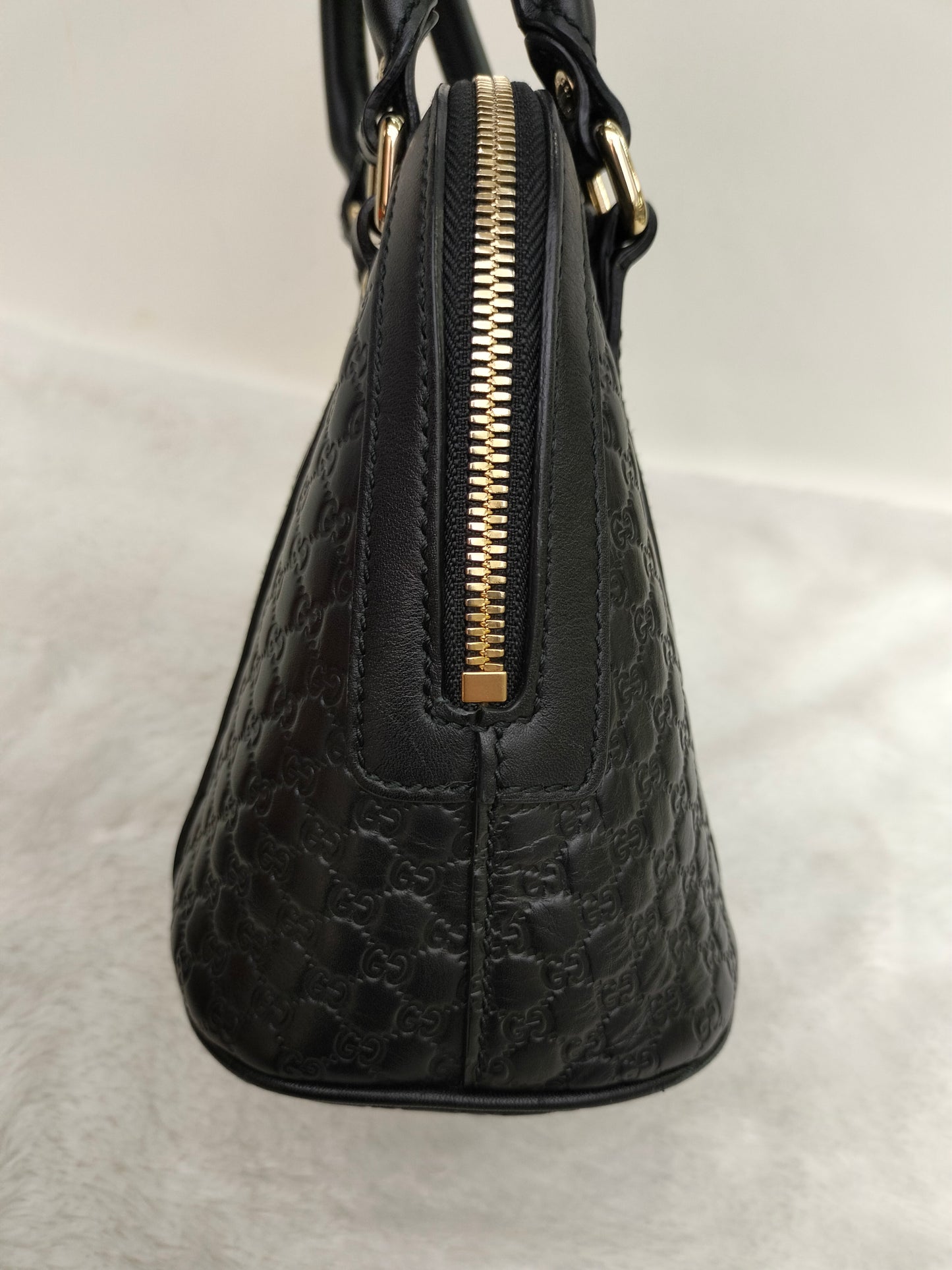 Gucci Micro Guccissima Dome Black GHW
