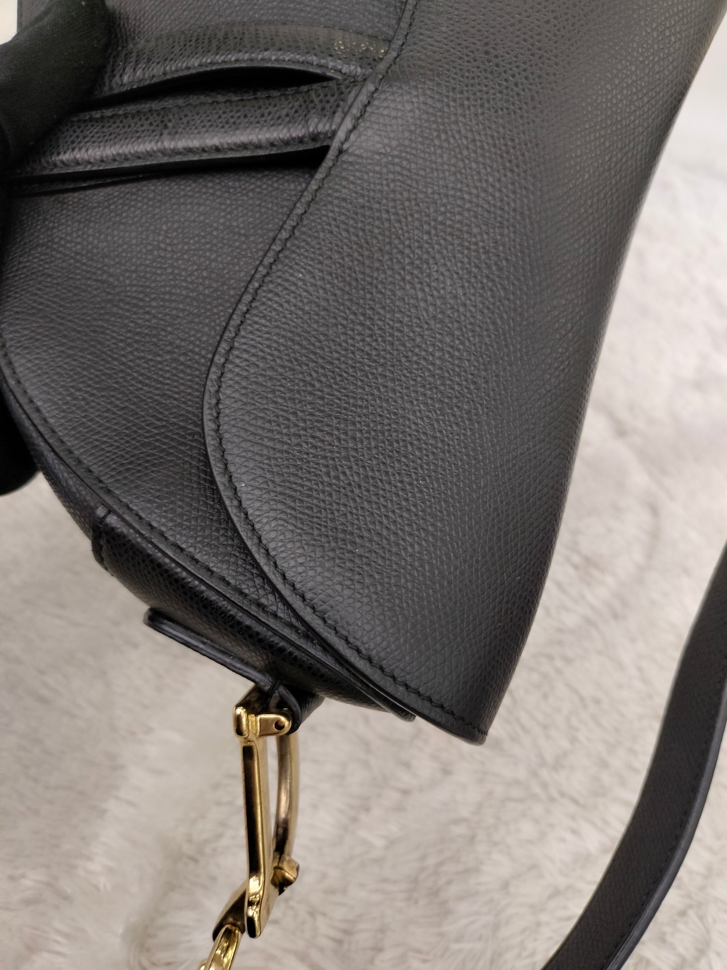 Dior Saddle Medium Grained Black GHW 2018