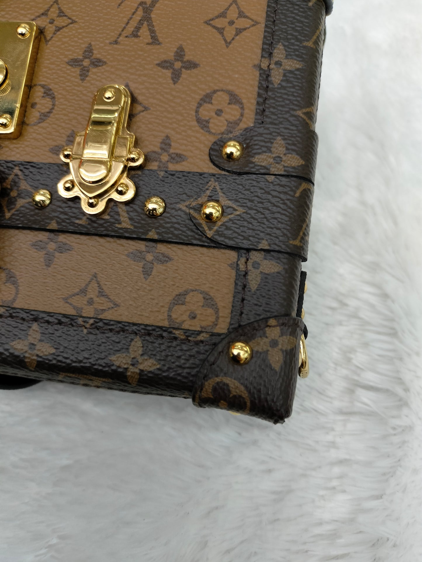LV Petite Malle Trunk Monogram Reverse 2017
