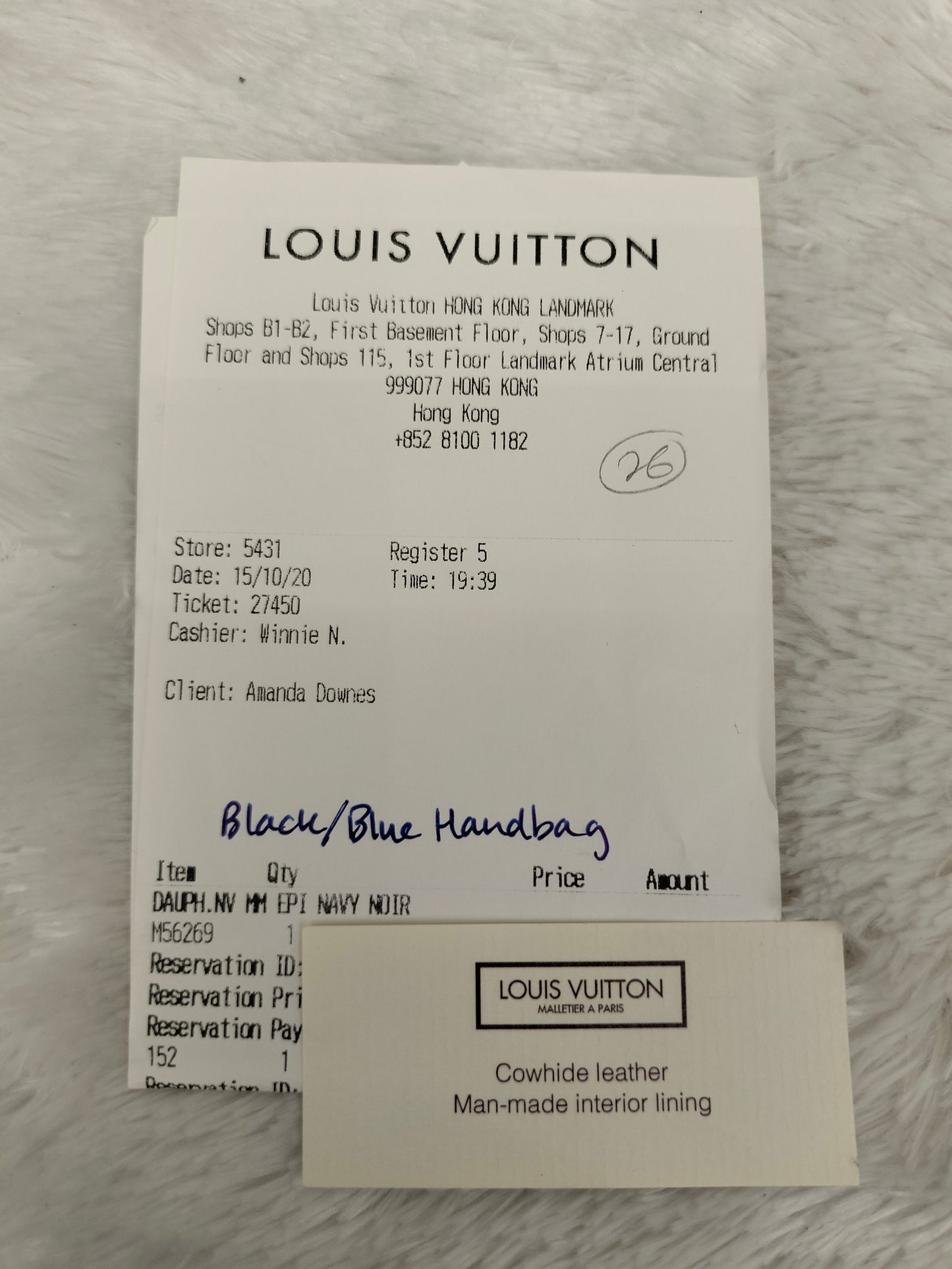 LV Dauphine NV MM Epi Navy Noir 2020