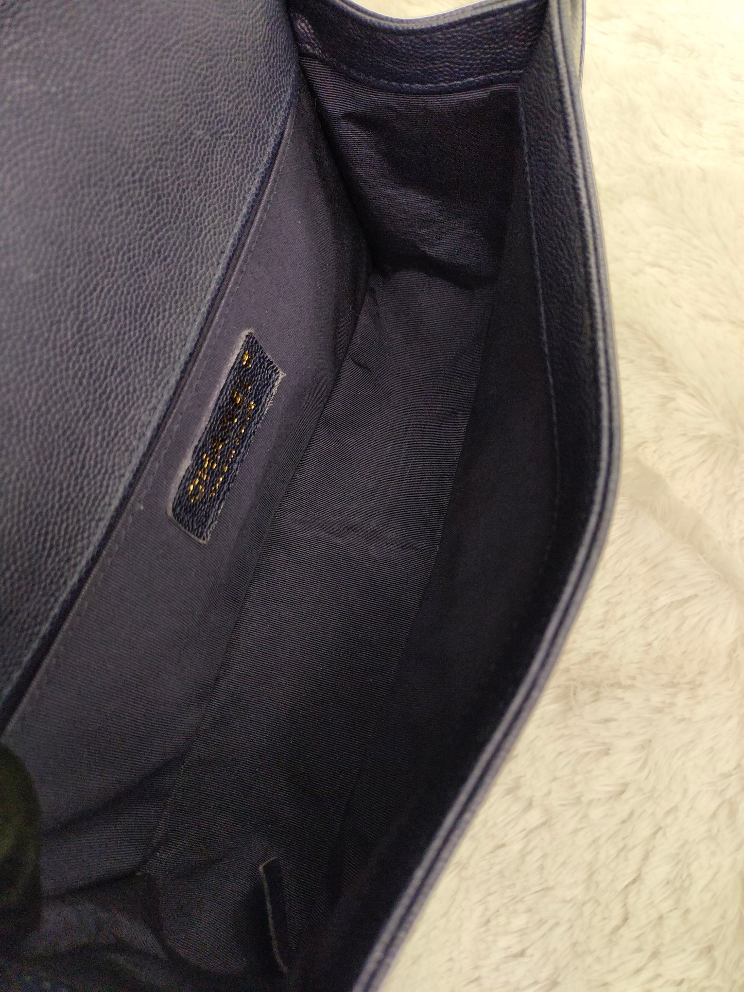 Chanel Boy 25 Caviar Navy GHW #25