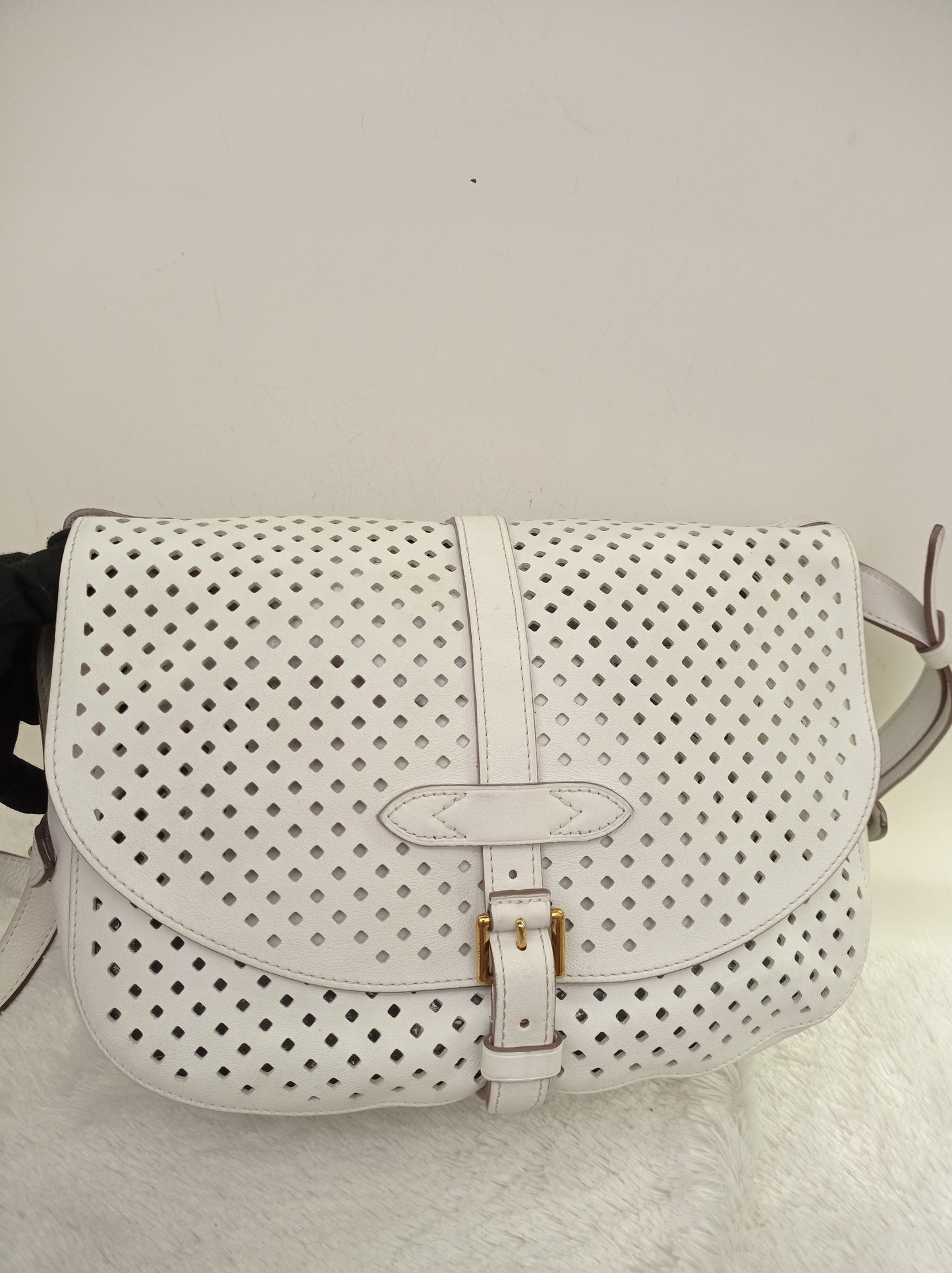 LV Saumur Perforated Limited Edition White Flore