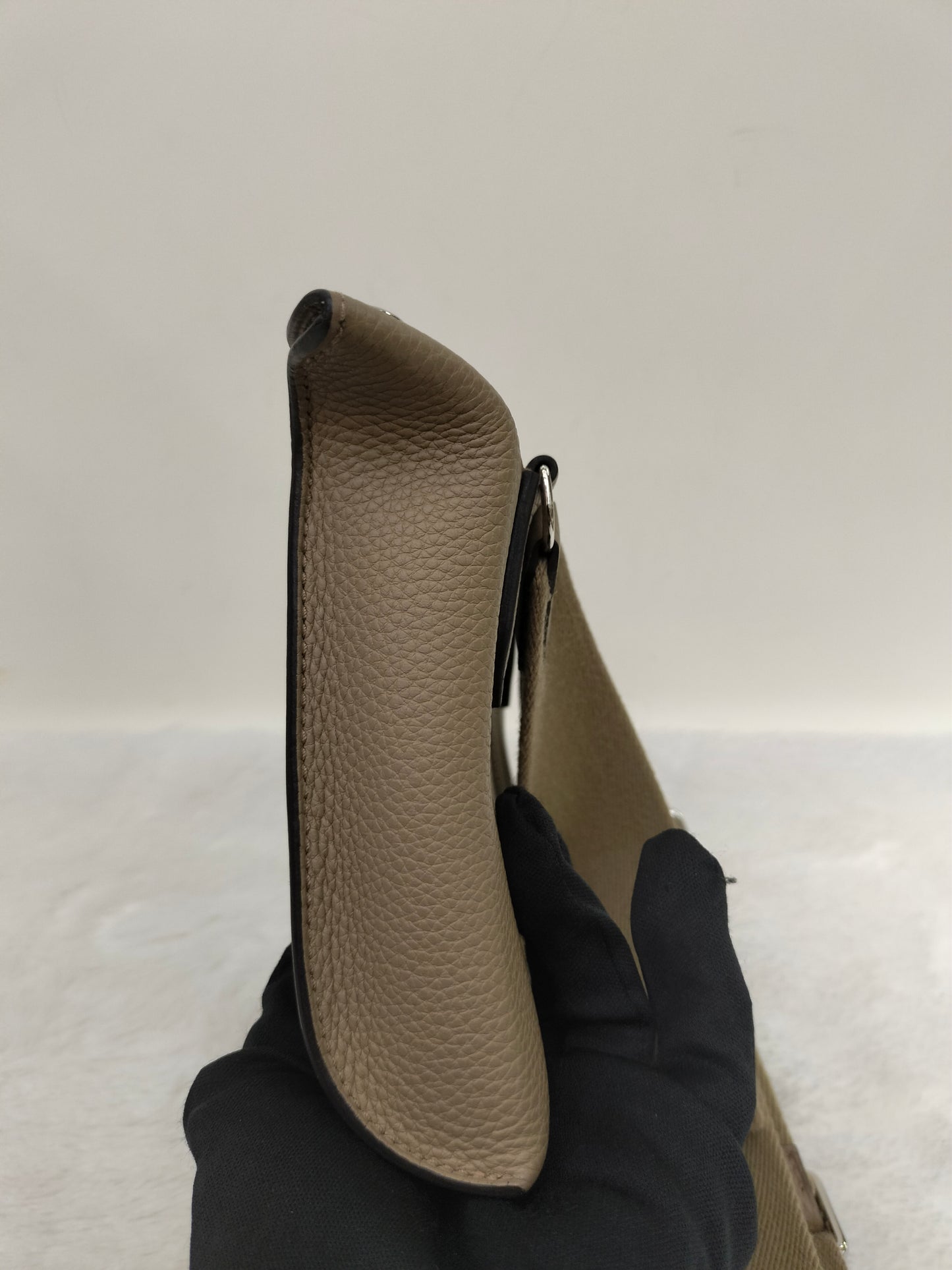 Hermes Videpoches Togo Sangle Wool Beige Marfa PHW #B